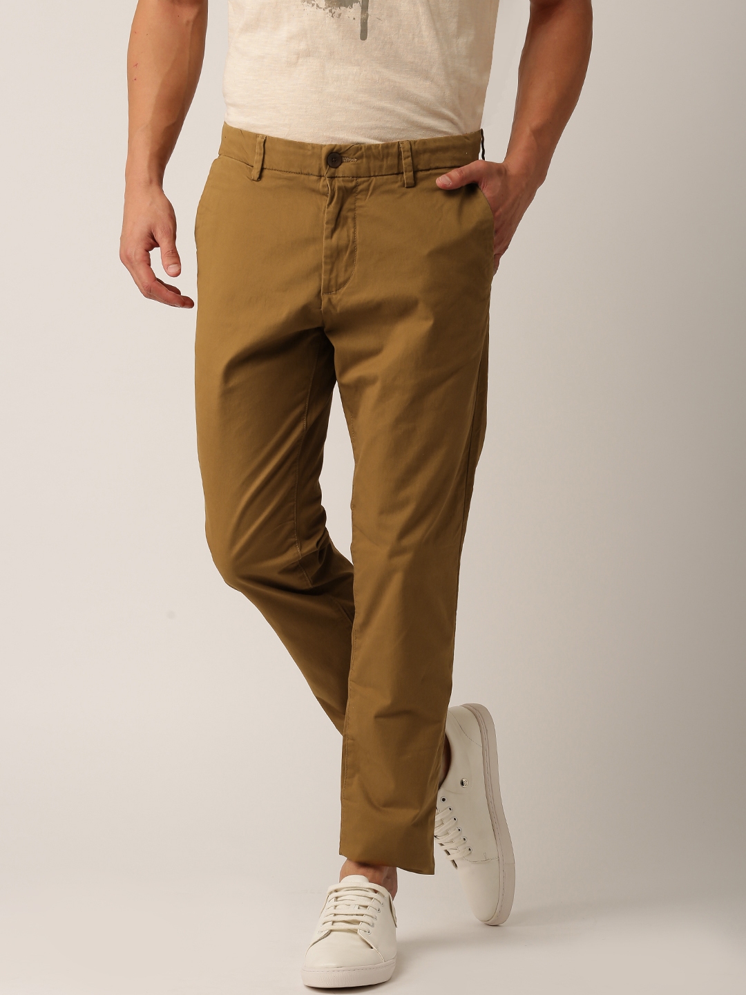 Buy ESPRIT Men Navy Blue Slim Fit Solid Regular Trousers  Trousers for Men  8413021  Myntra