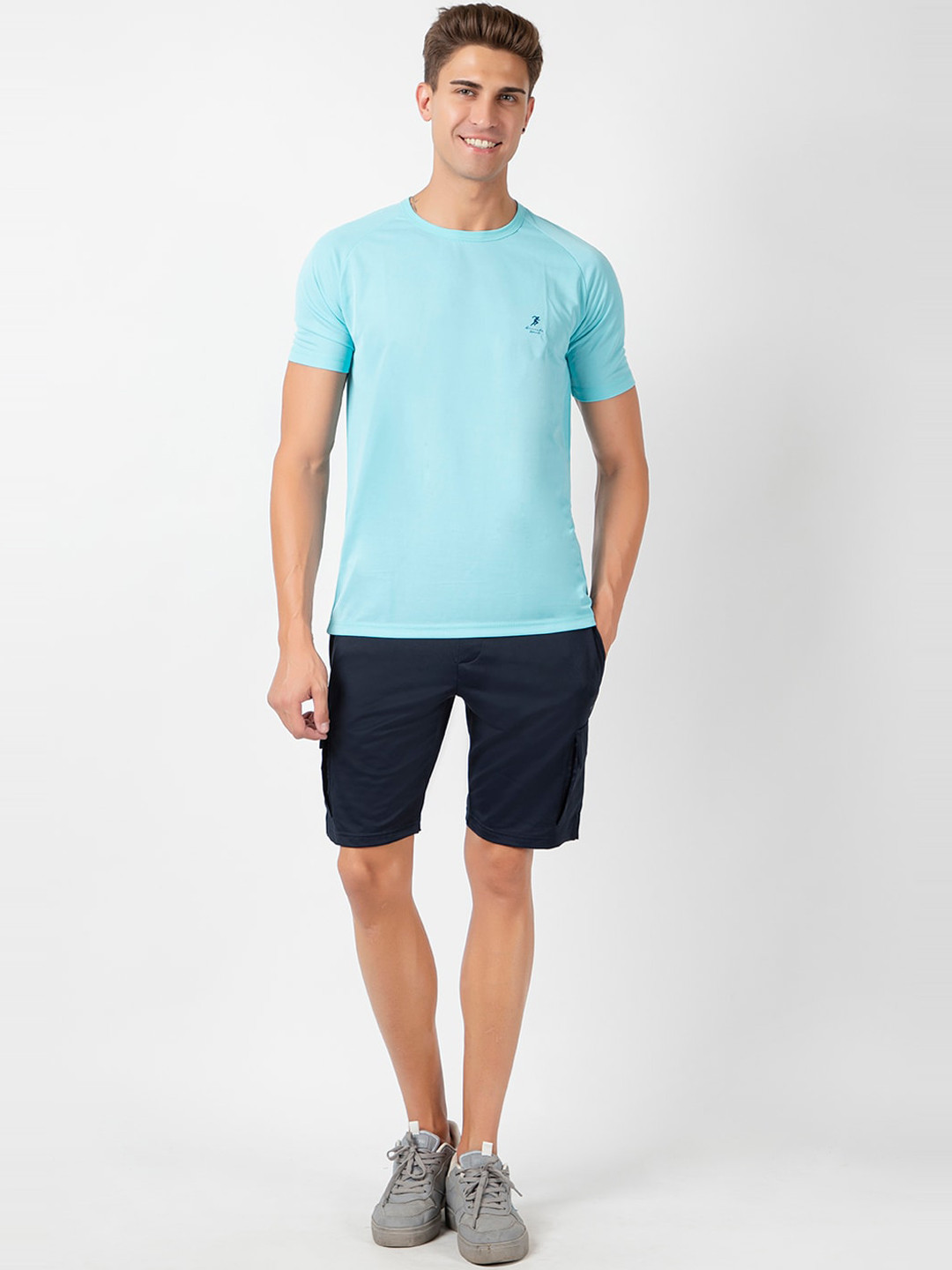 ARMISTO Men Navy Blue Active Dri-FIT Clothing Set