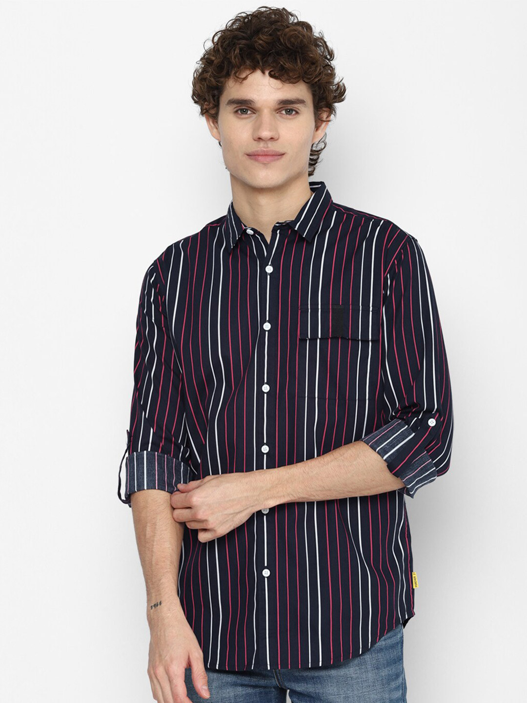 FOREVER 21 Men Striped Casual Shirt
