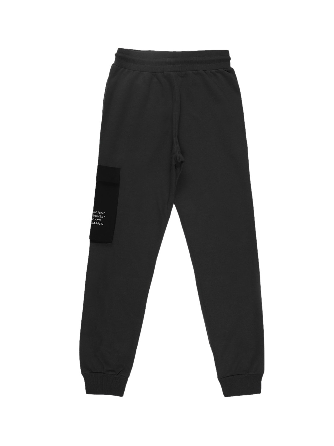 Alan Jones Boys Charcoal Grey Solid Cargo Joggers