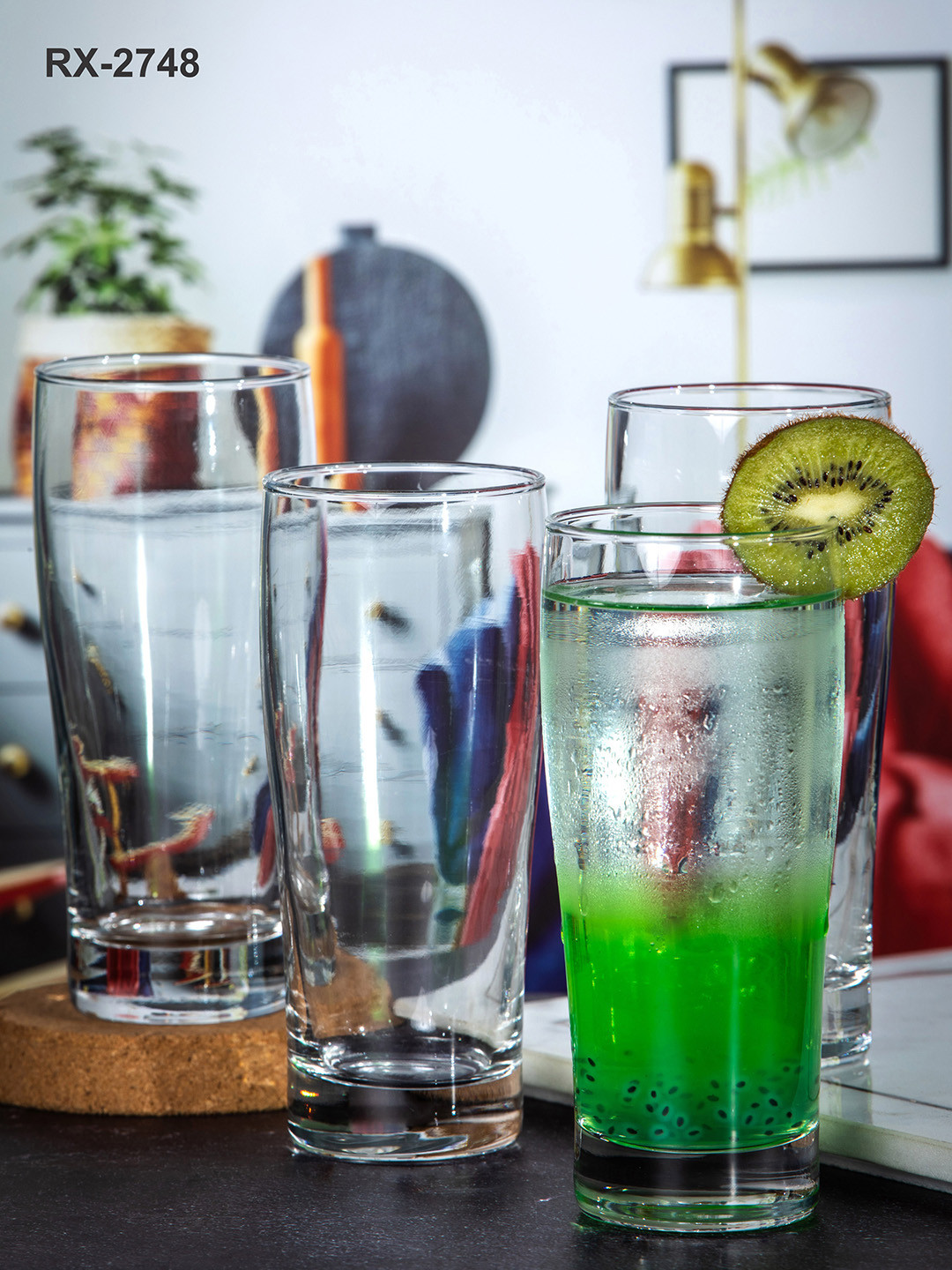 Roxx Set Of 6 Transparent Solid Odeon Glass Tumbler 300 Ml