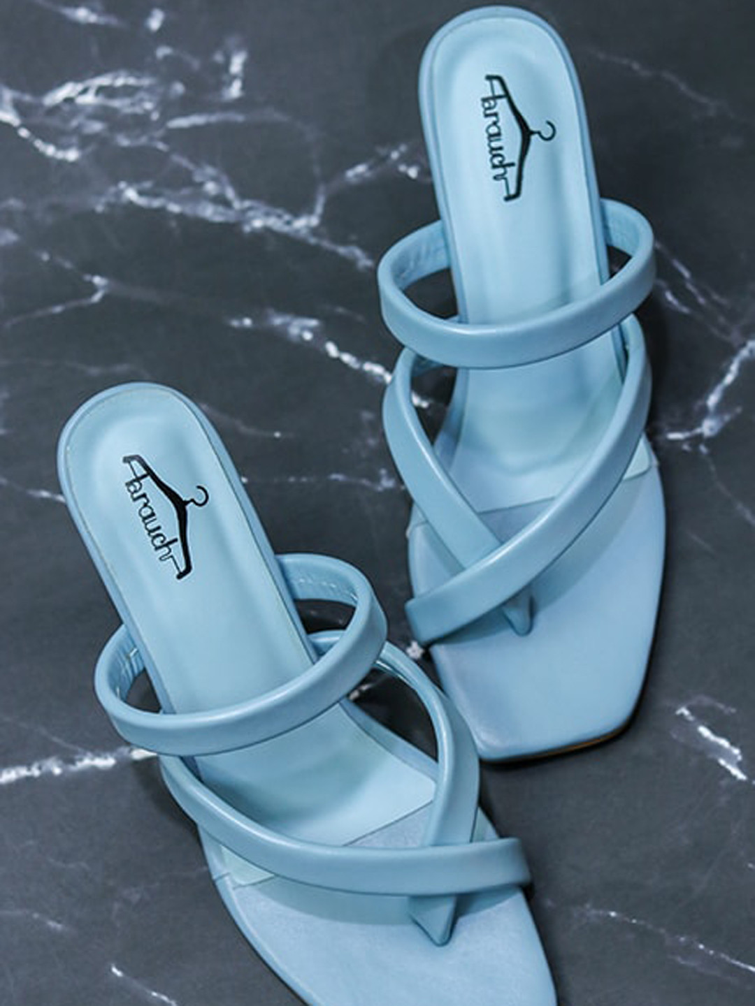 Brauch Blue Sandals 3 Inch Heels