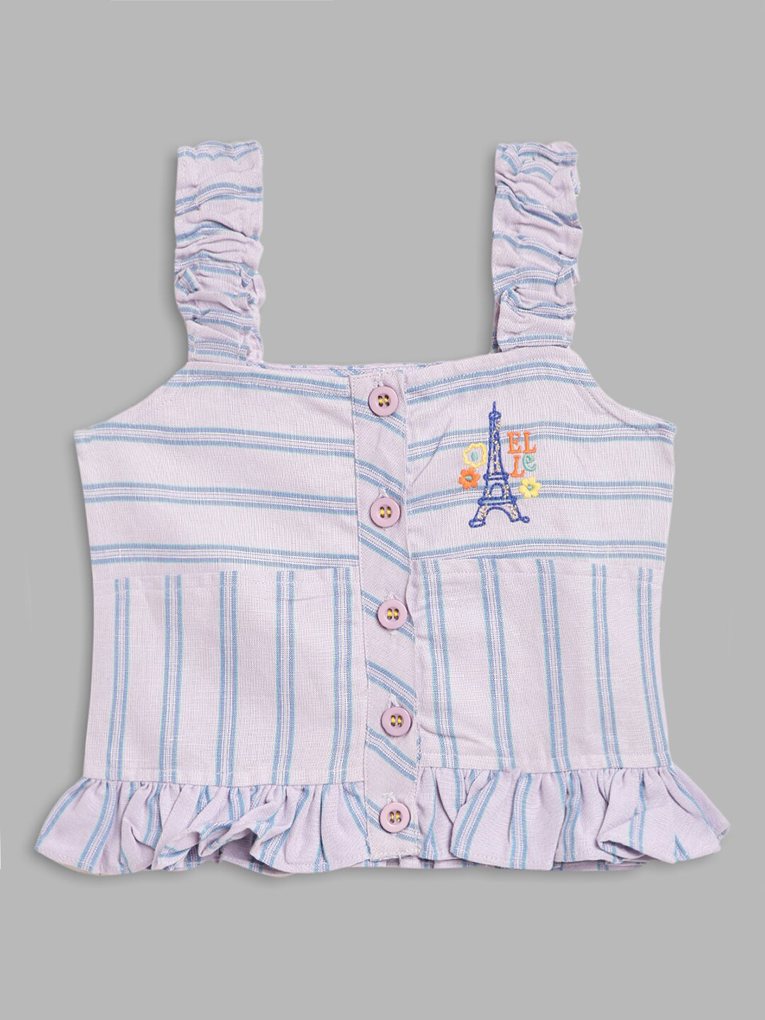 ELLE Purple Striped Top