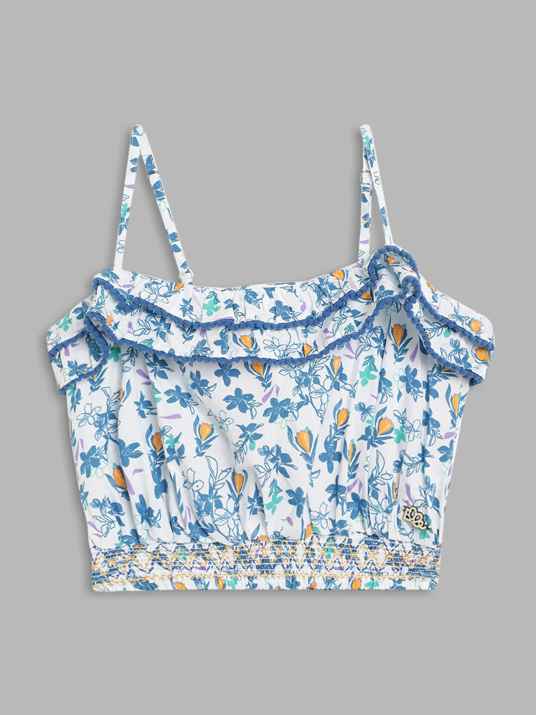 ELLE Multicoloured Floral Print Crop Top