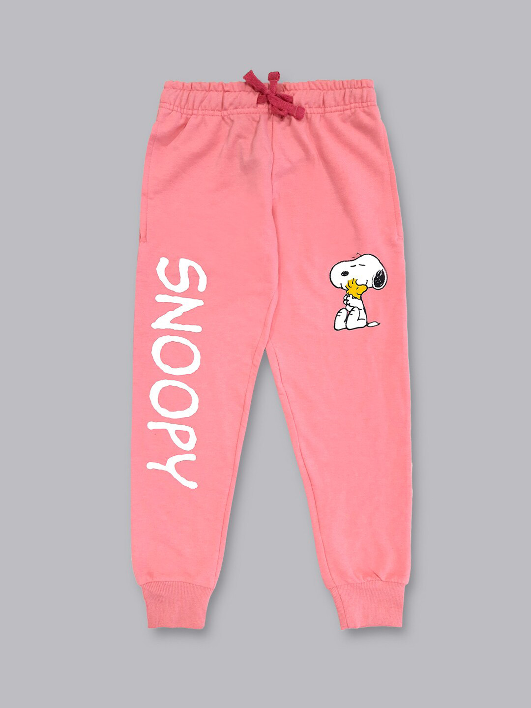 Kids Ville Girls Pink Peanuts Featured Jogger