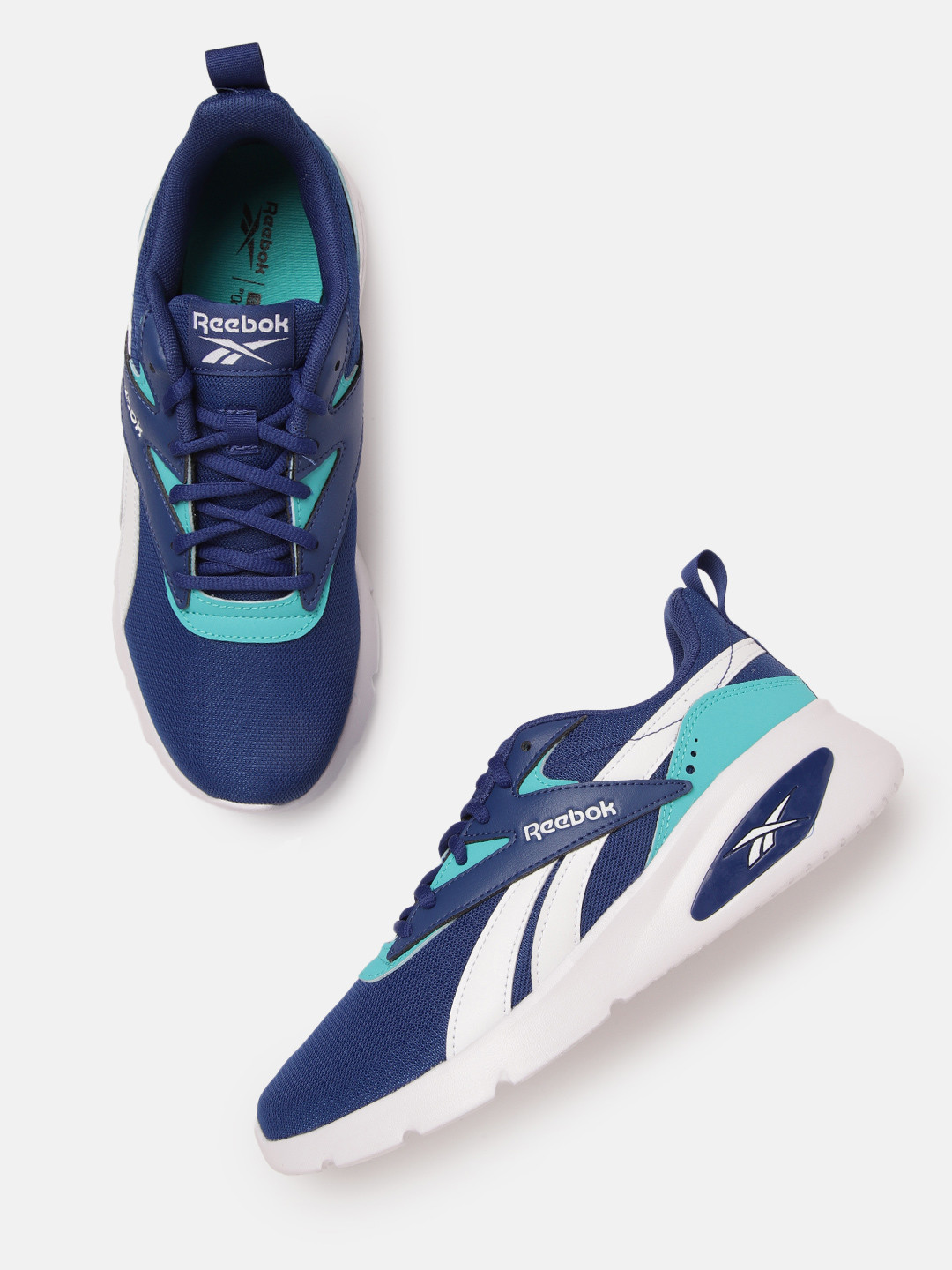 Reebok Classic Unisex Blue Woven Design Rider V Sneakers