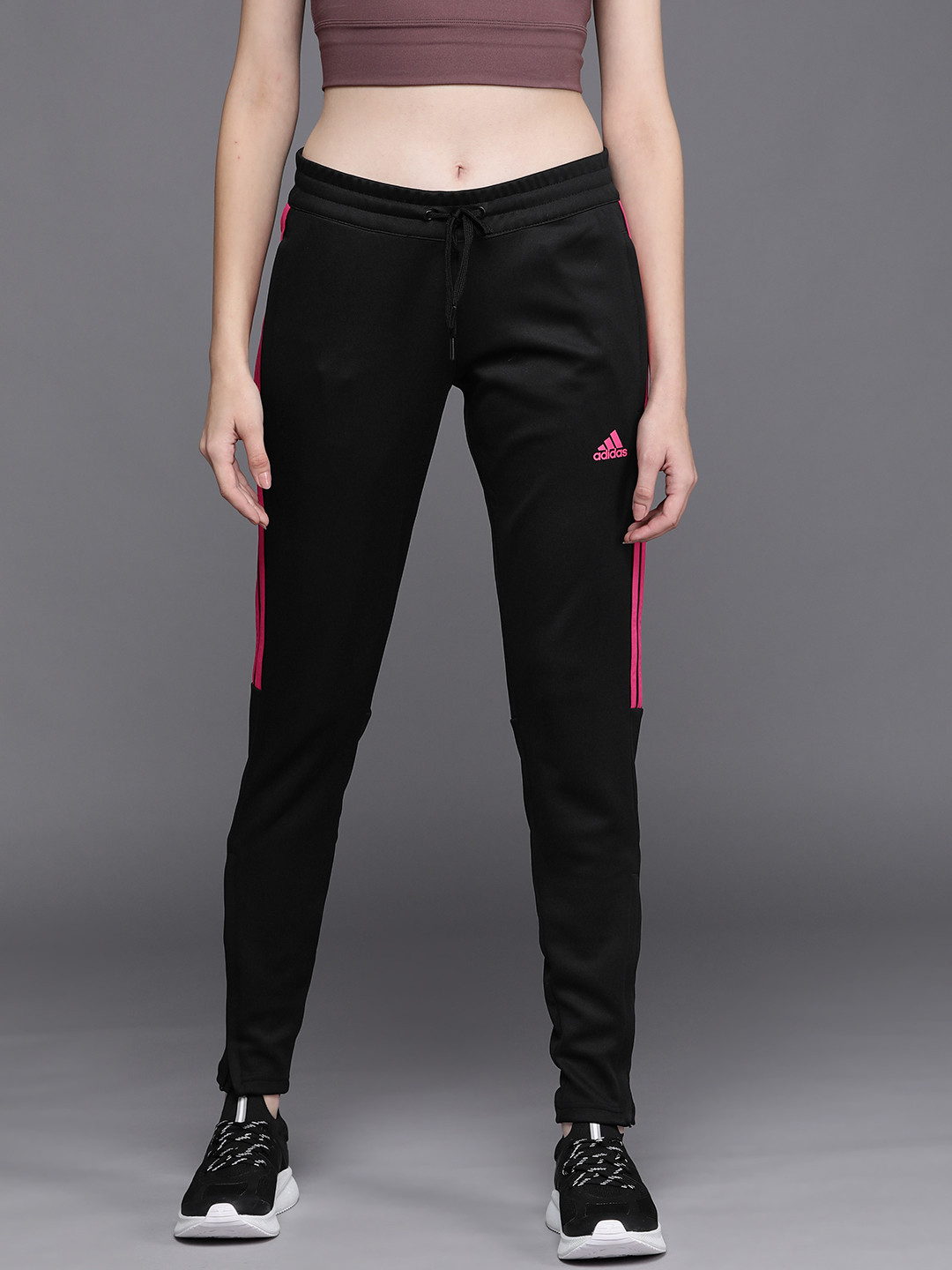 ADIDAS Women Black Sereno Solid Aeroready Track Pants