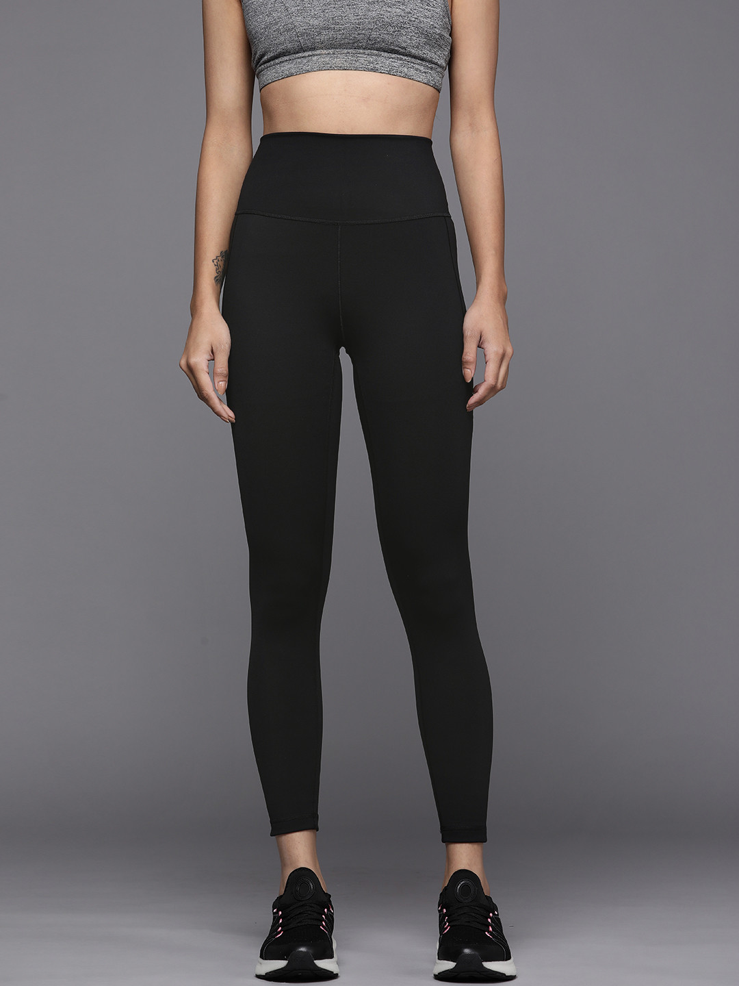 ADIDAS Women Black STUDIO 7/8 T Solid Training Tights