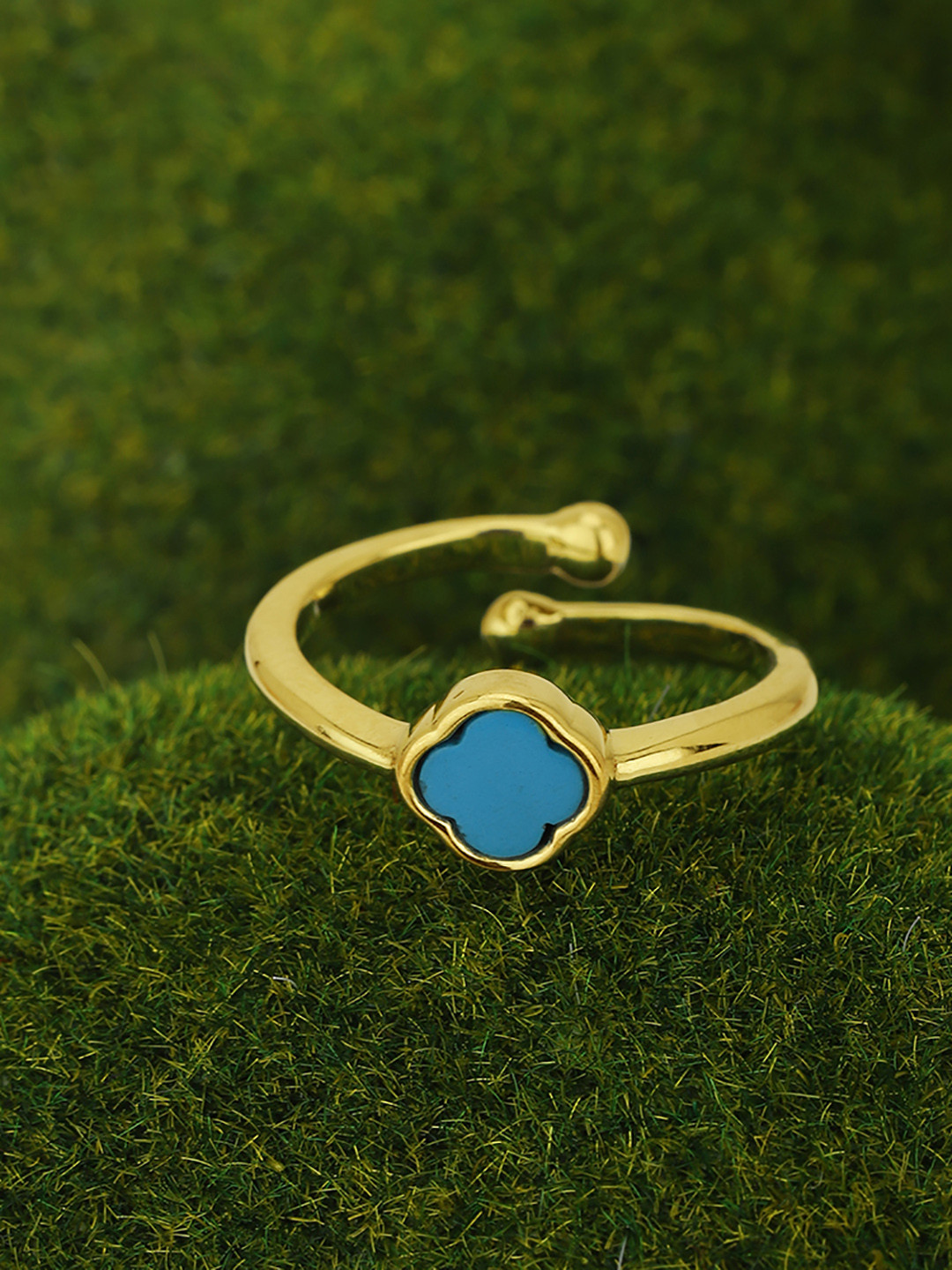 Carlton London Gold-Plated Adjustable Ring
