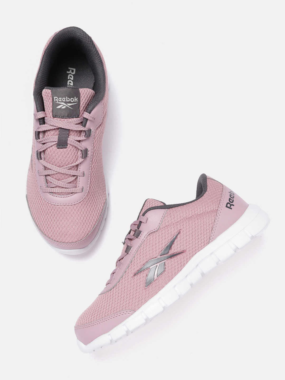 Reebok Women Lilac Woven Design Runner Shoes