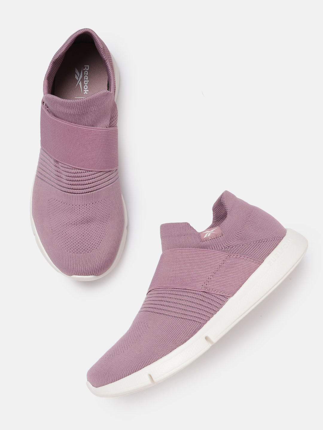 Reebok Women Lavender Solid Woven Design Daystart Onlux Training Shoes