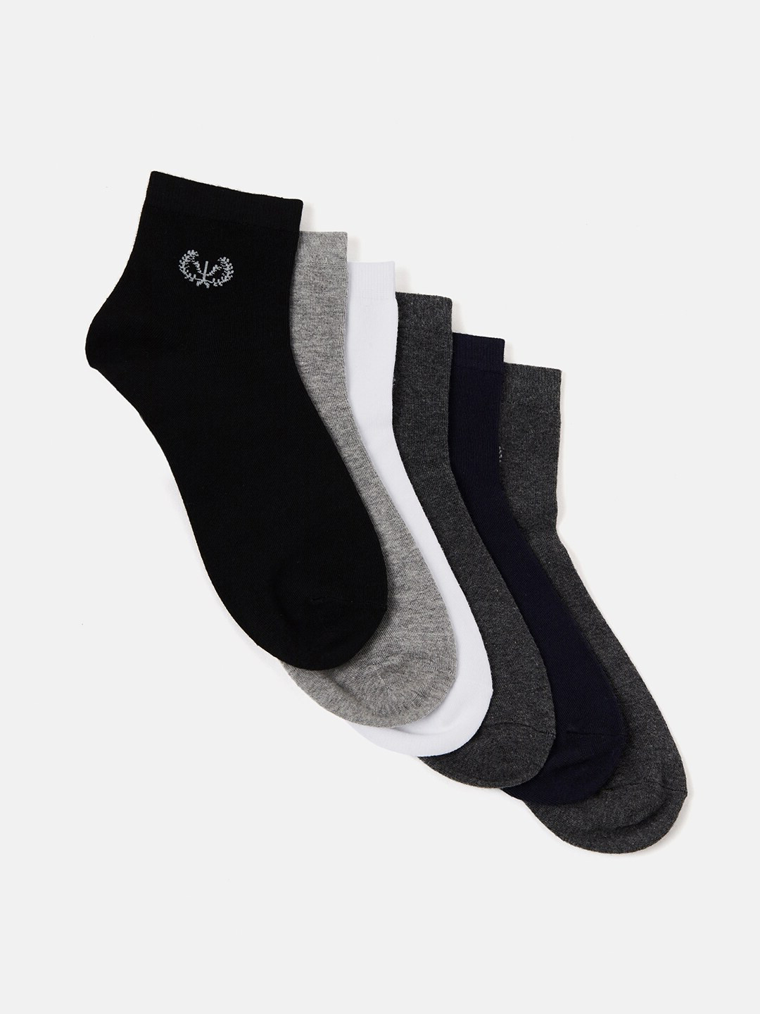 Camey Men Pack of 6 Assorted Ankle Length Cotton Socks