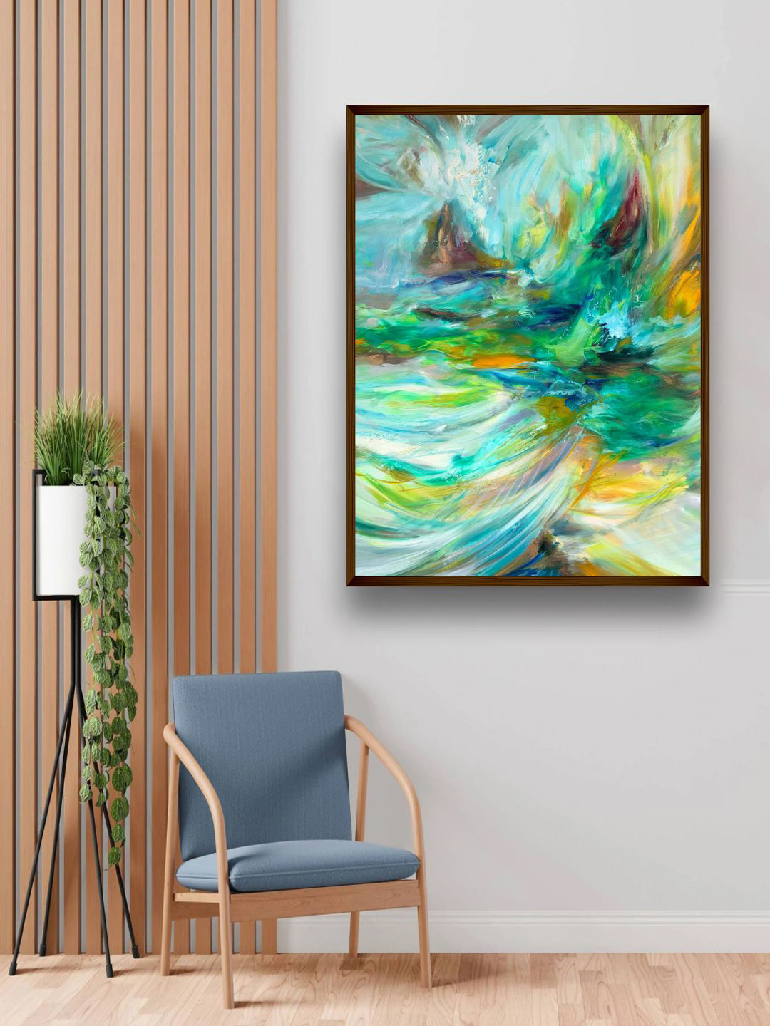 The Art House Multi-Coloured Abstract Framed Wall Painting