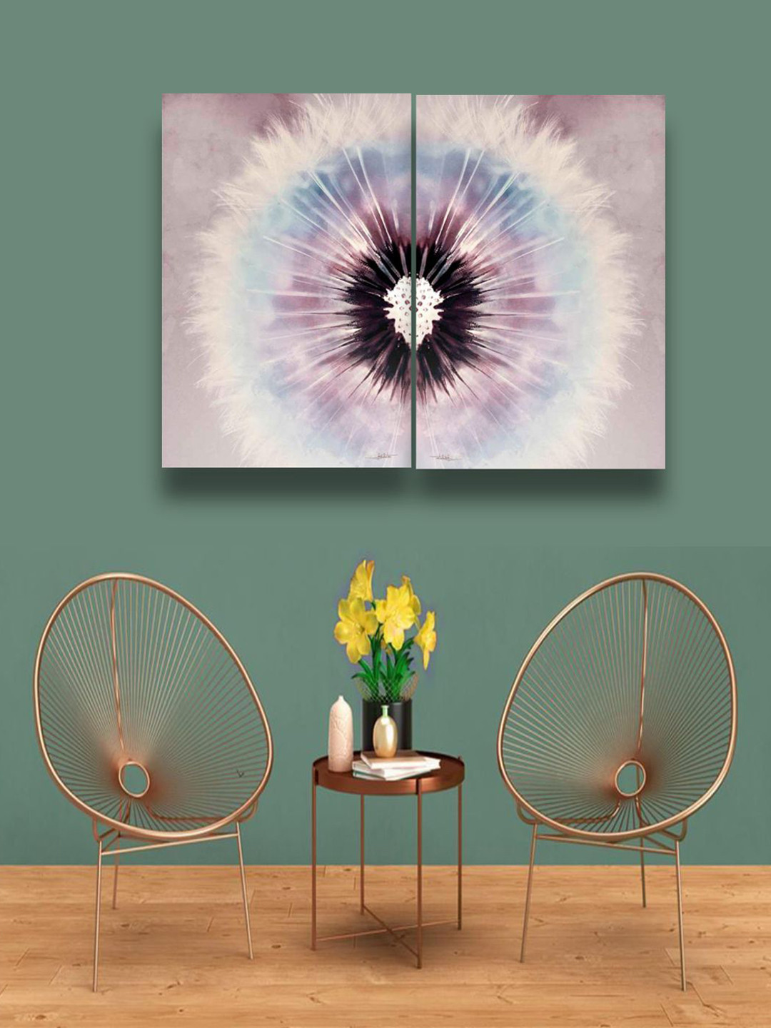 The Art House Set Of 2 Multi-Coloured Abstract Framed Wall Painting