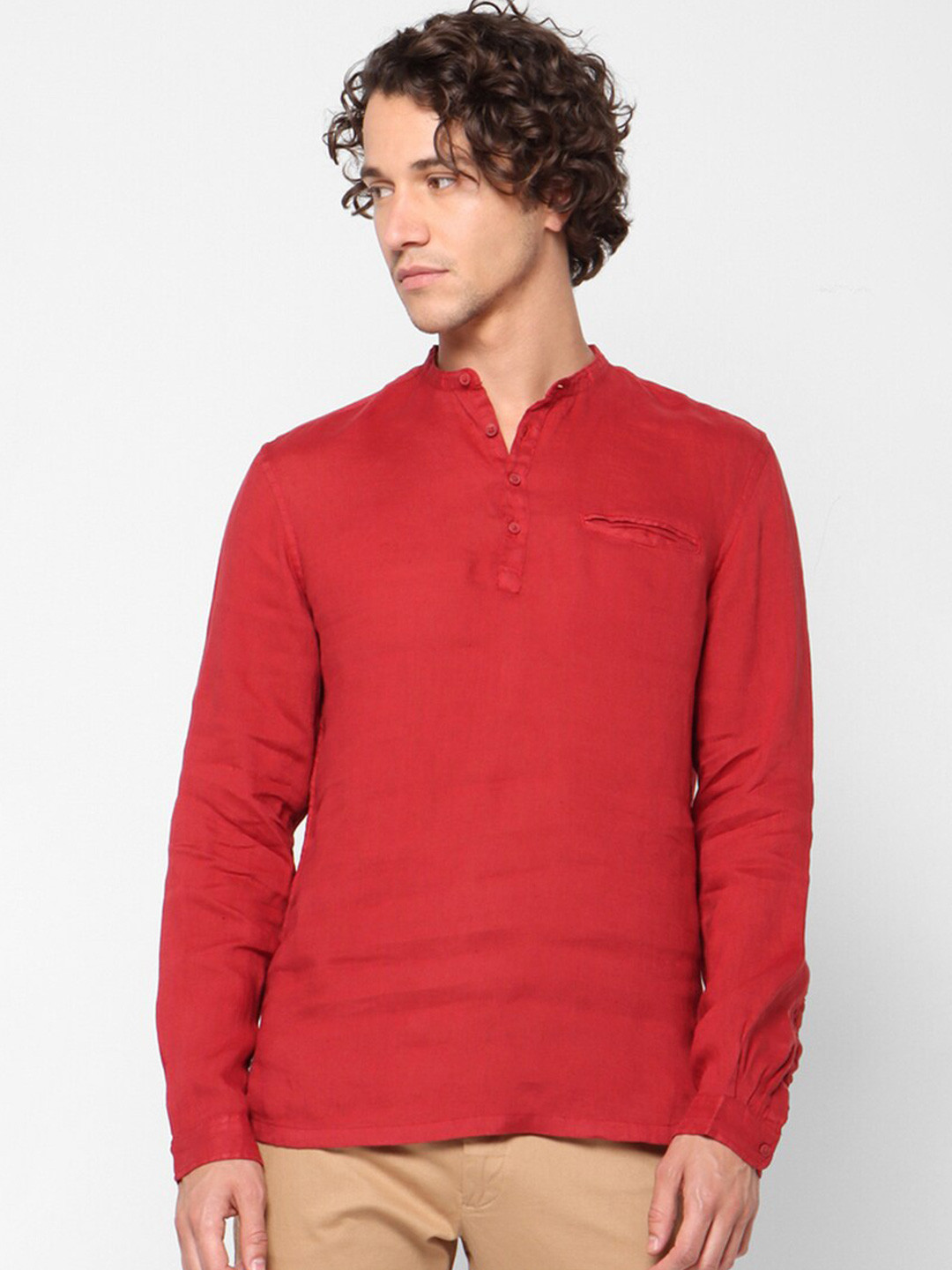 Celio Men Burgundy Casual Shirt