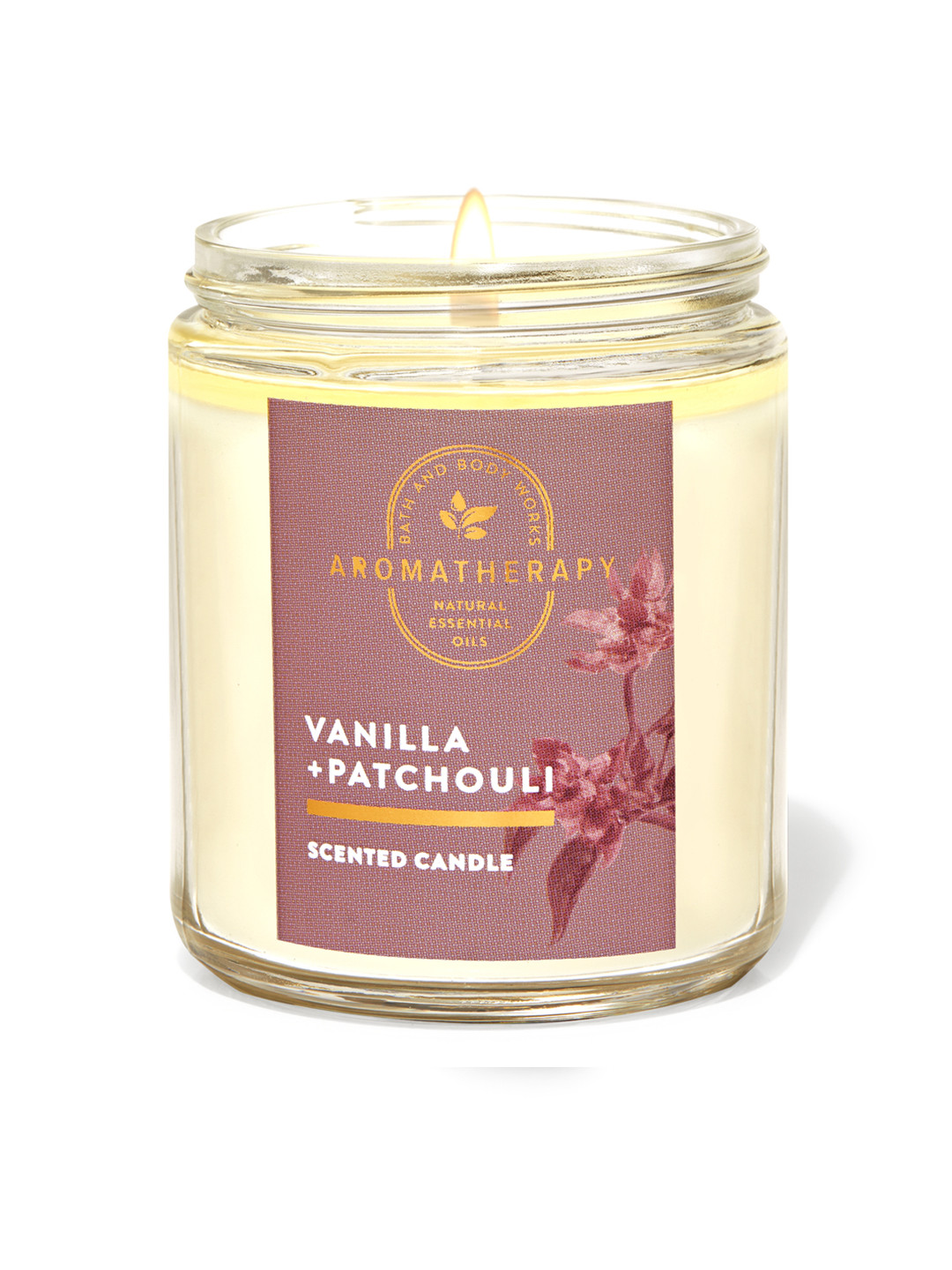 Bath & Body Works Patchouli Scented 1 Wick Vanilla Solid Geometric Regular Jar Candles