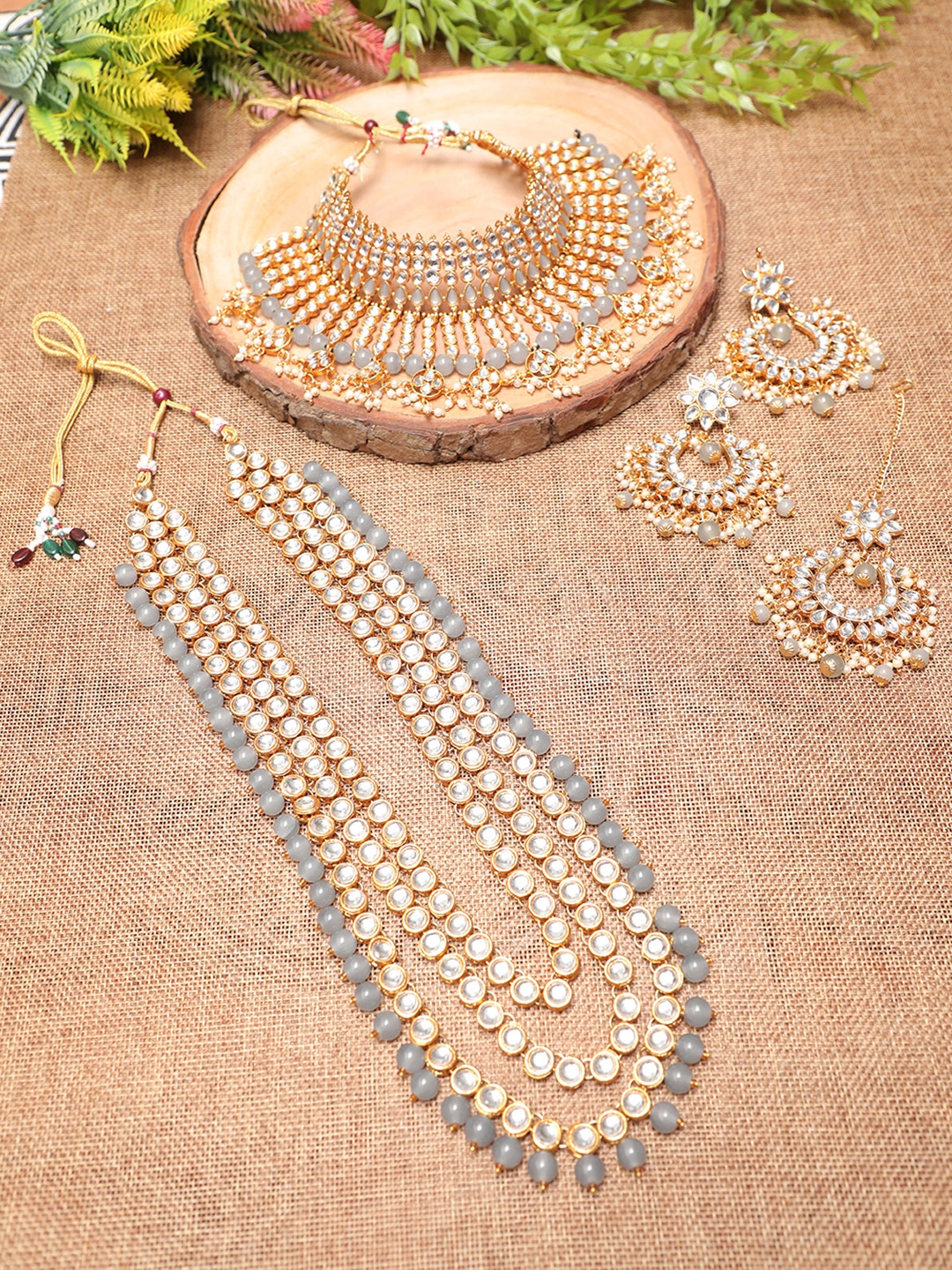 Swarajshop golden necklace set hot sale