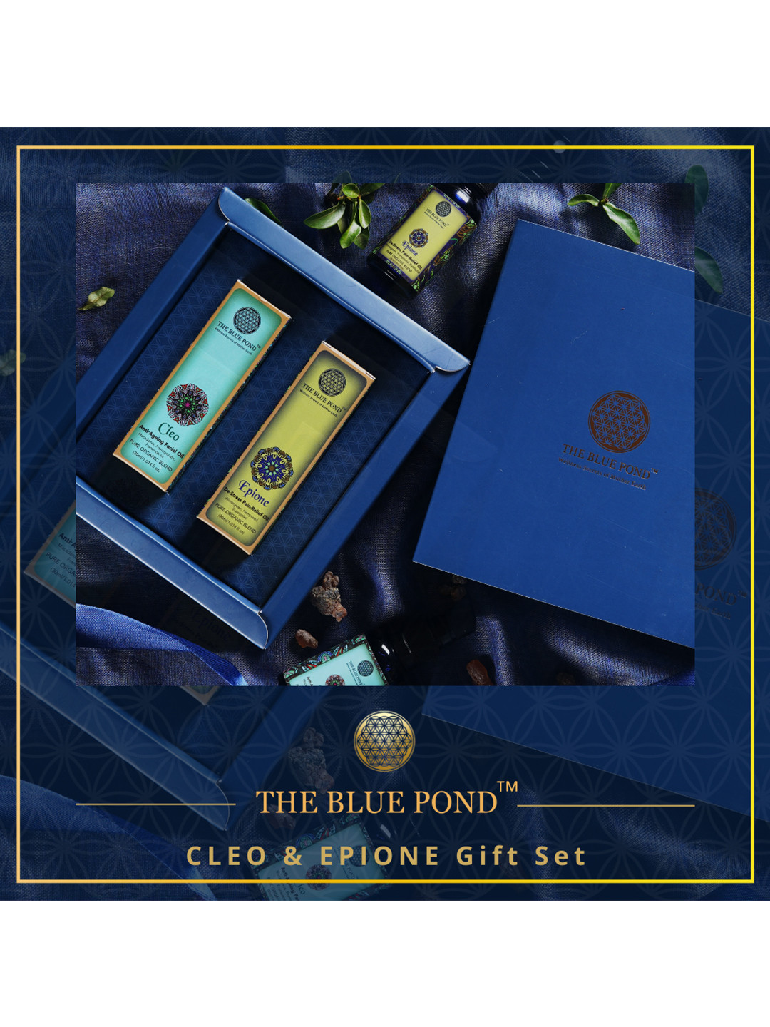 The Blue Pond Set of Cleo Anti-Ageing Serum & Epione De-Stress & Pain-Relief Oil-30ml Each