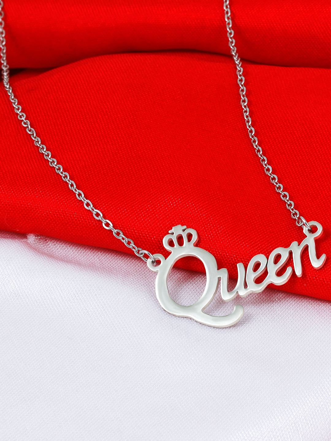 Fashion Frill Silver-Toned Silver-Plated Necklace
