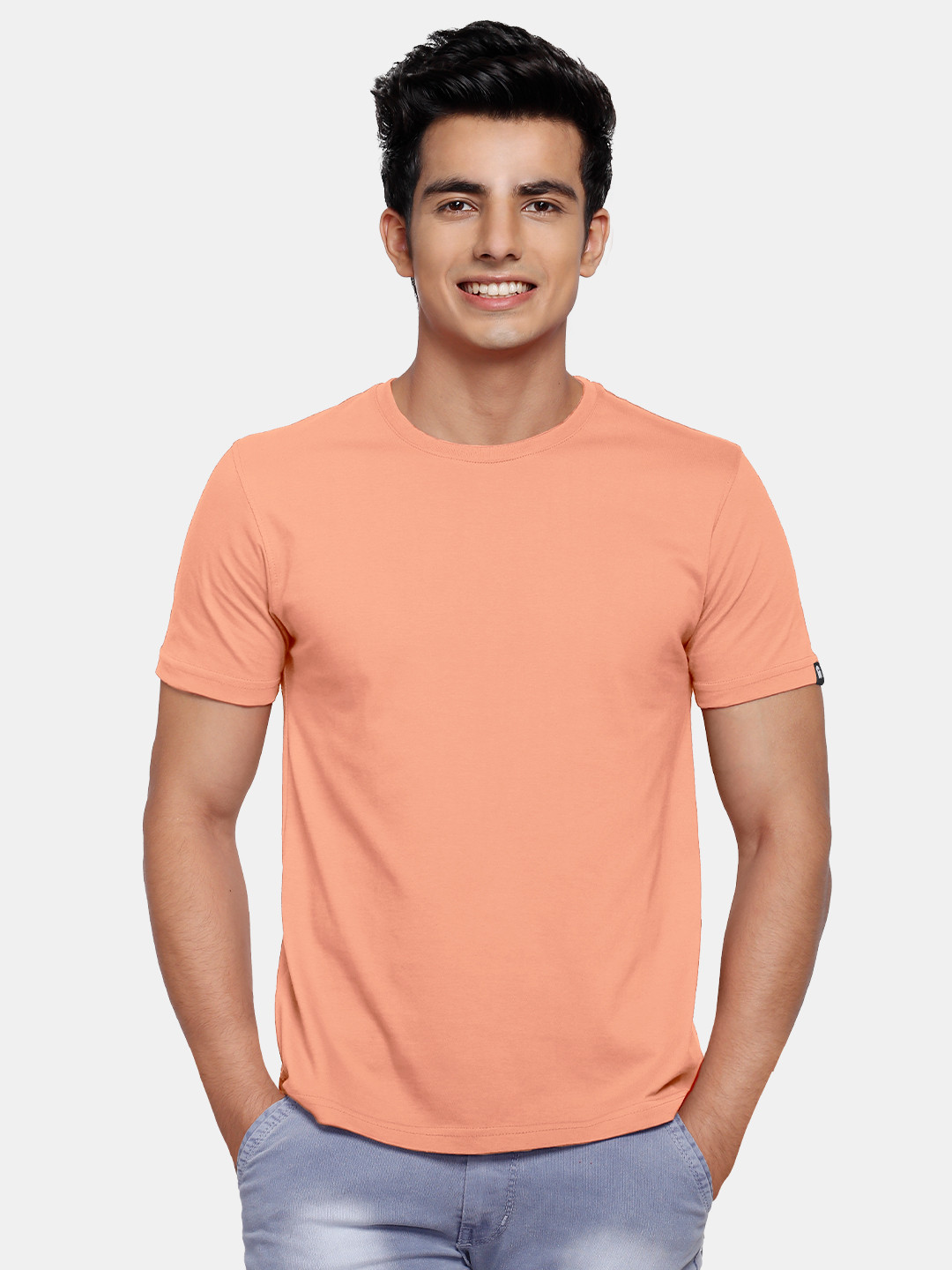 The Souled Store Men Pink Cotton T-shirt