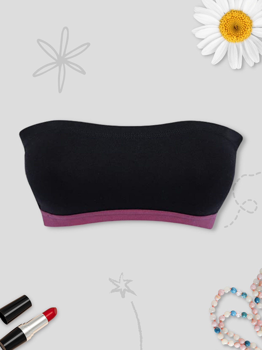 Girls Double Layer Premium Cotton Non-Wired Non Padded Beginners Bra DCBRJU7814/xxxs