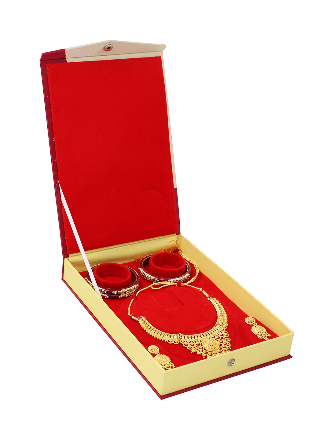 atorakushon  Cream Solid Jewellery Strorage Box