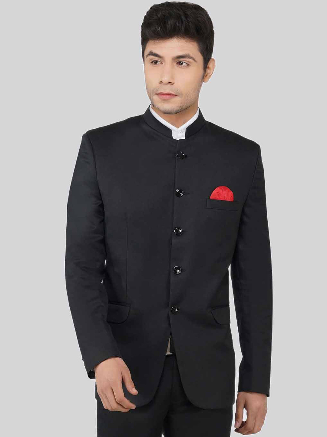 TAHVO Men Black Solid Blazers