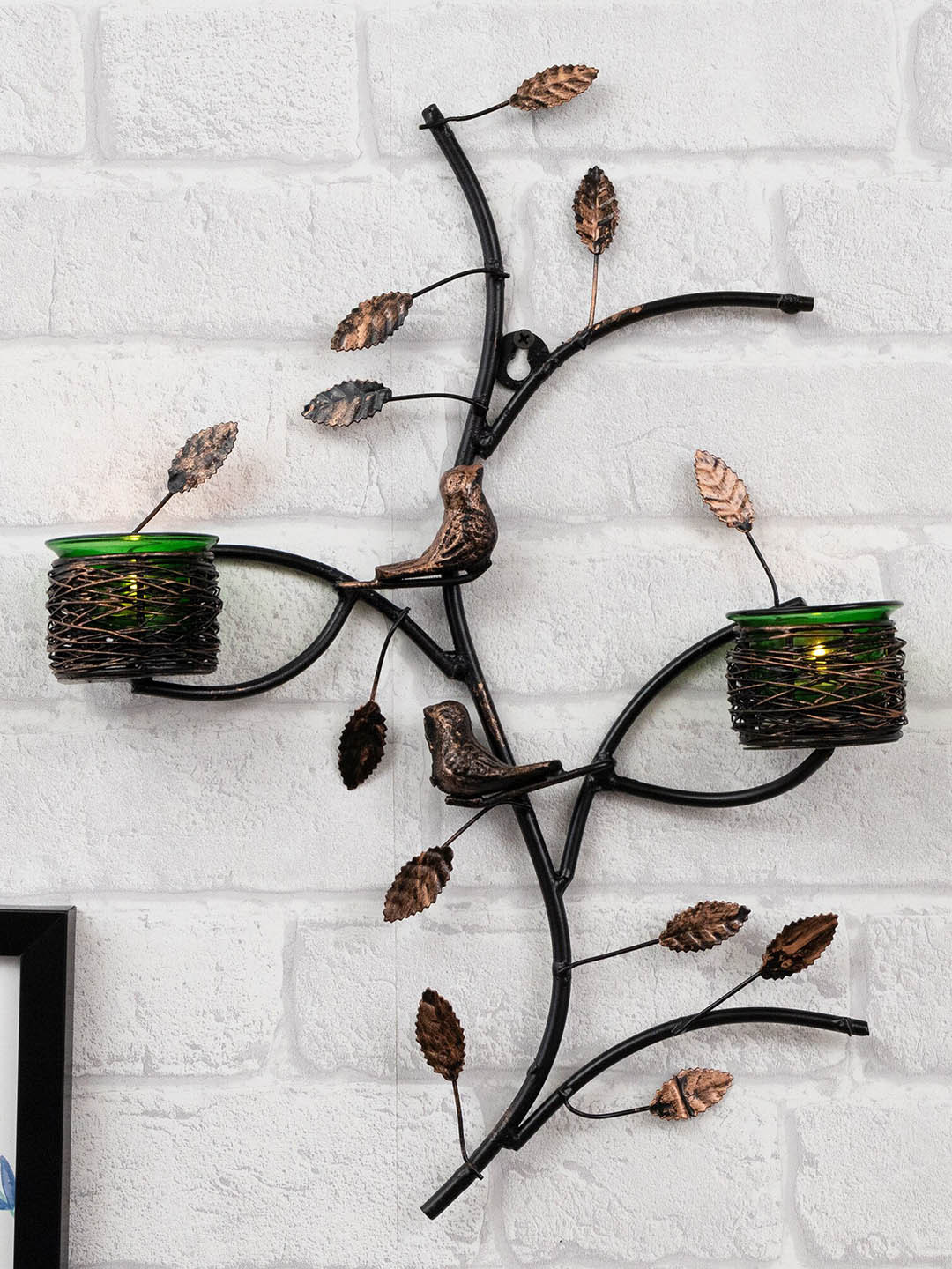 Homesake Black Wall Hanging Candle Holder