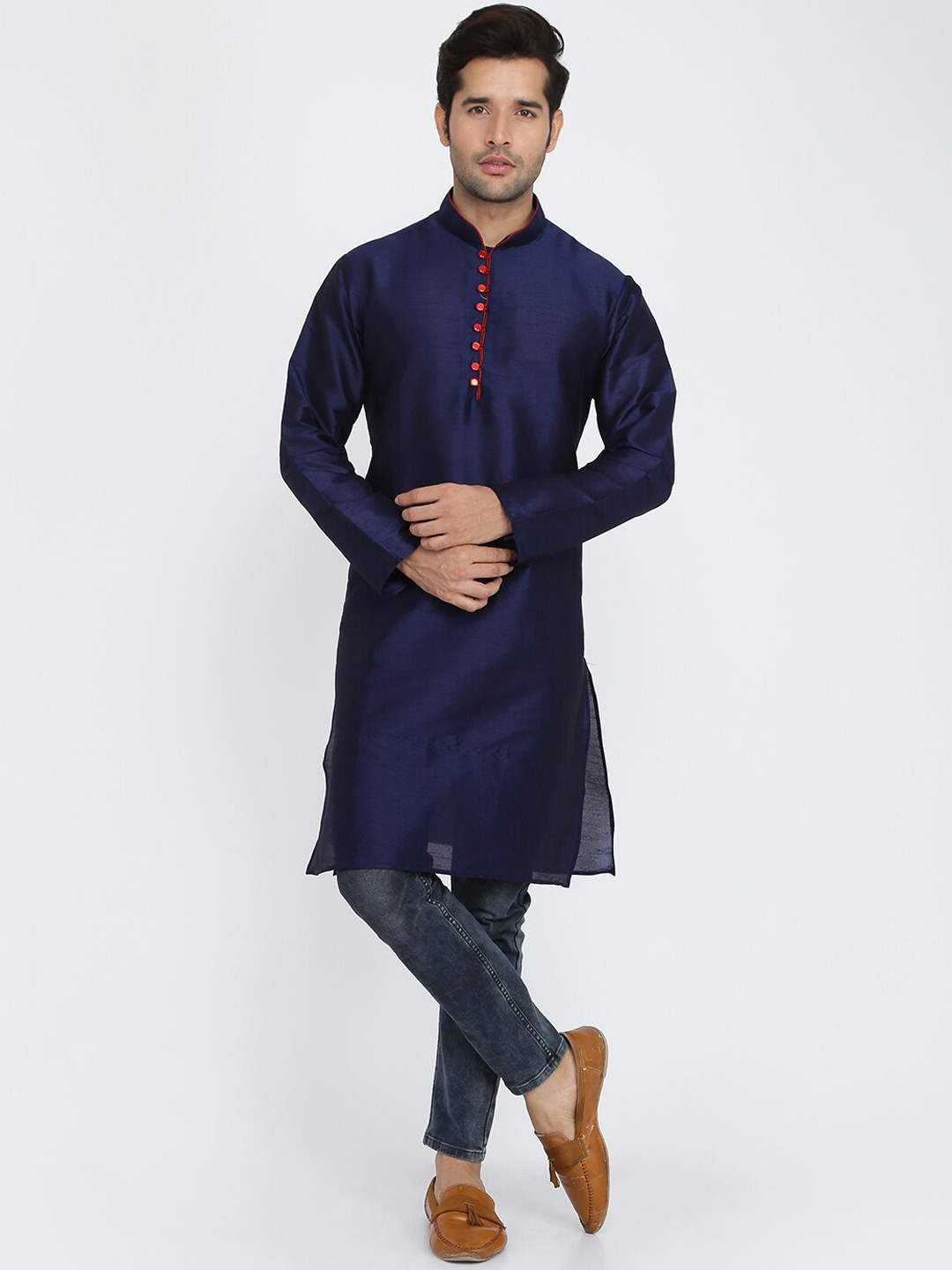 ROYAL KURTA Men Blue Kurta