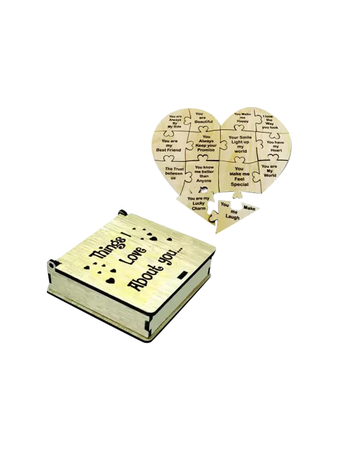 Buyist Adults Unisex Beige Things I Love About You Home Gift Set