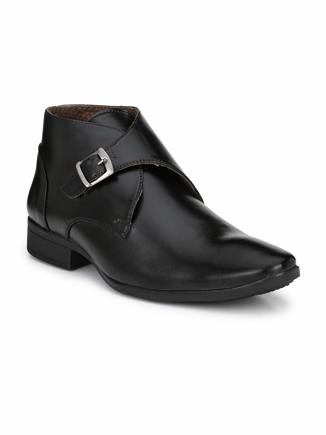 Hundo P Men Black Solid Formal Boots