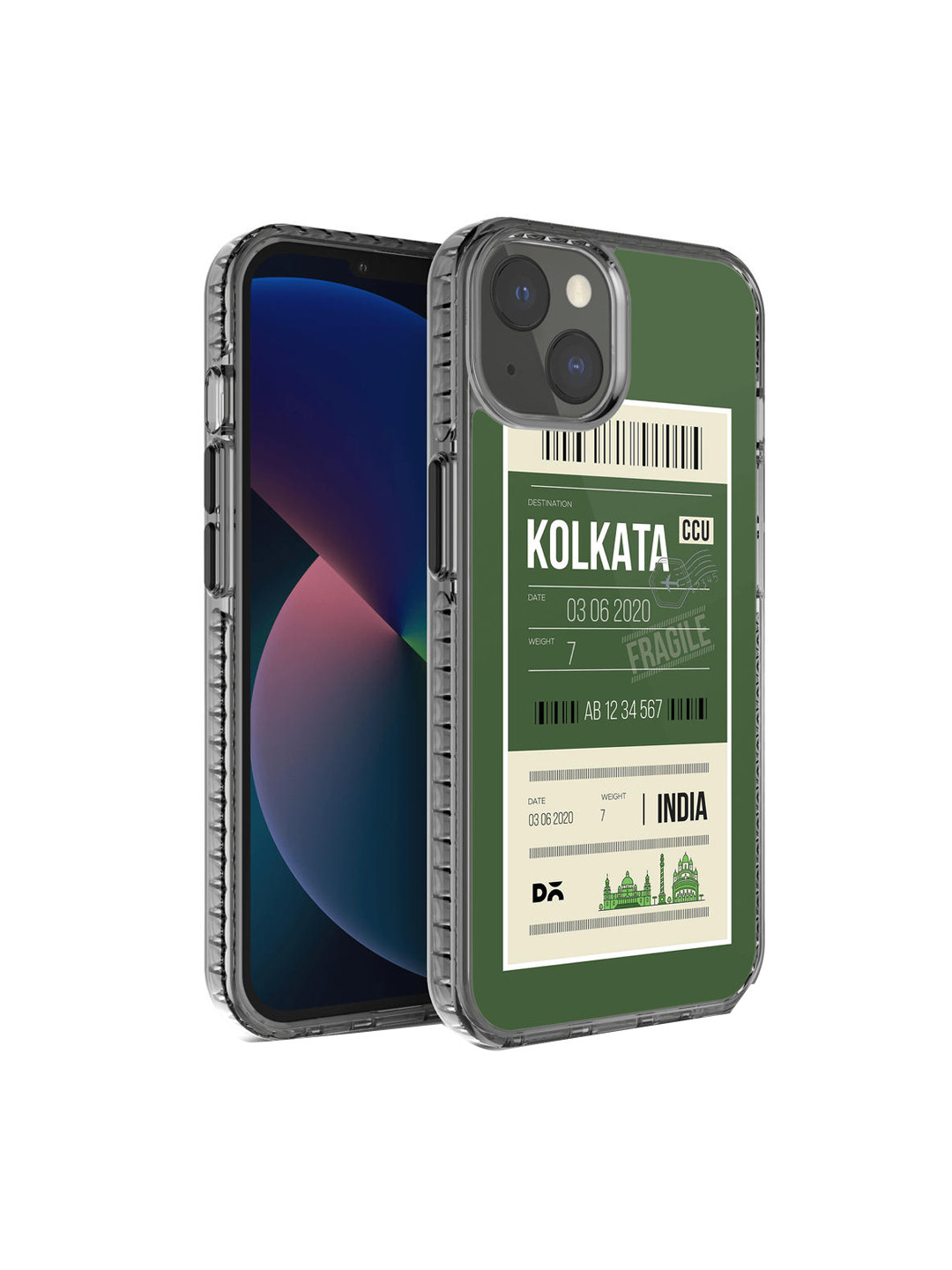 DailyObjects Adults Green Kolkata City Tag Stride iPhone 13 Back Case