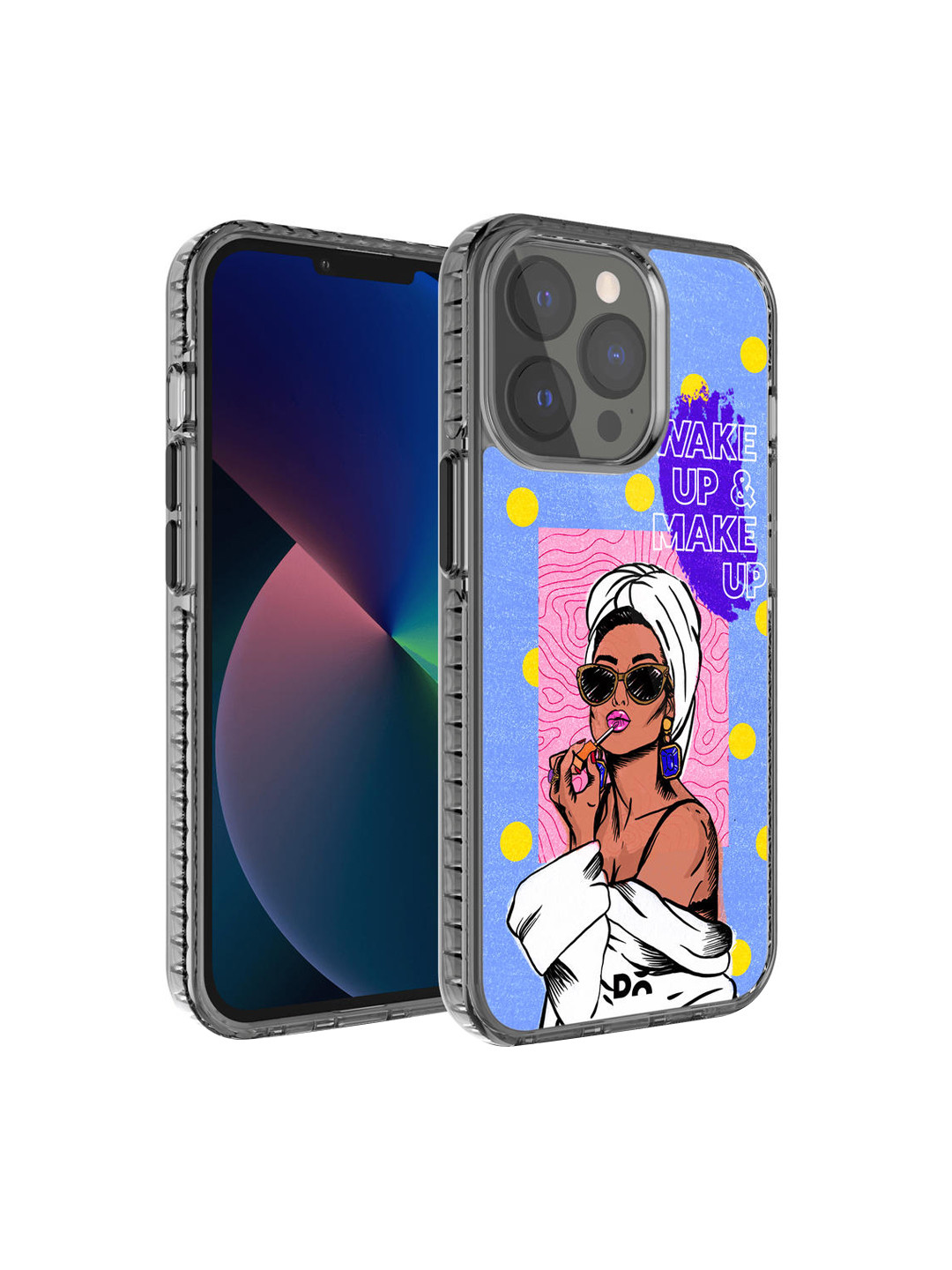 DailyObjects Black & Blue MakeUp Ritual Stride  iPhone XR Back Case