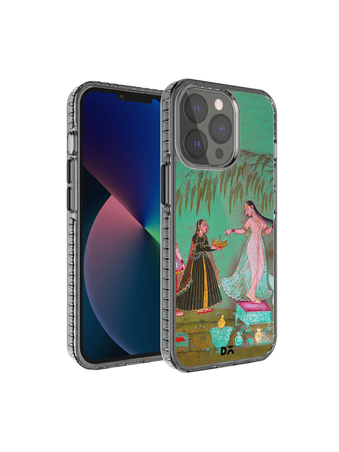 DailyObjects Transparent & Green Printed Stride 2.0 Case Cover For iPhone 13 Pro