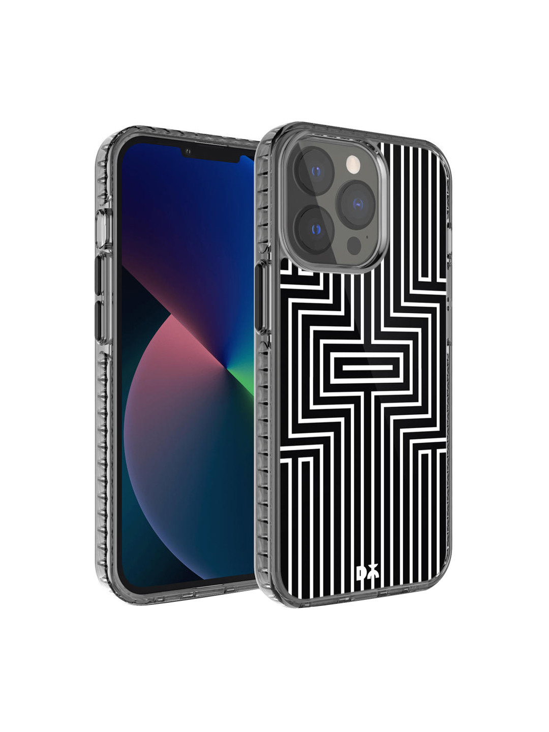 DailyObjects Black & White Printed Maze White iPhone 13 Pro Phone Case