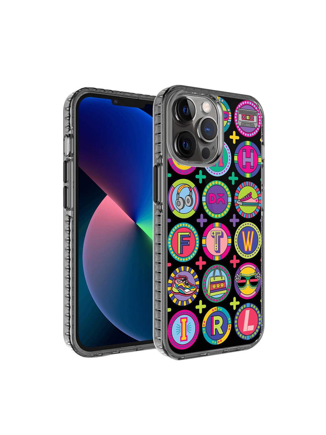 DailyObjects Black Printed iPhone 12 Pro Max Back Case