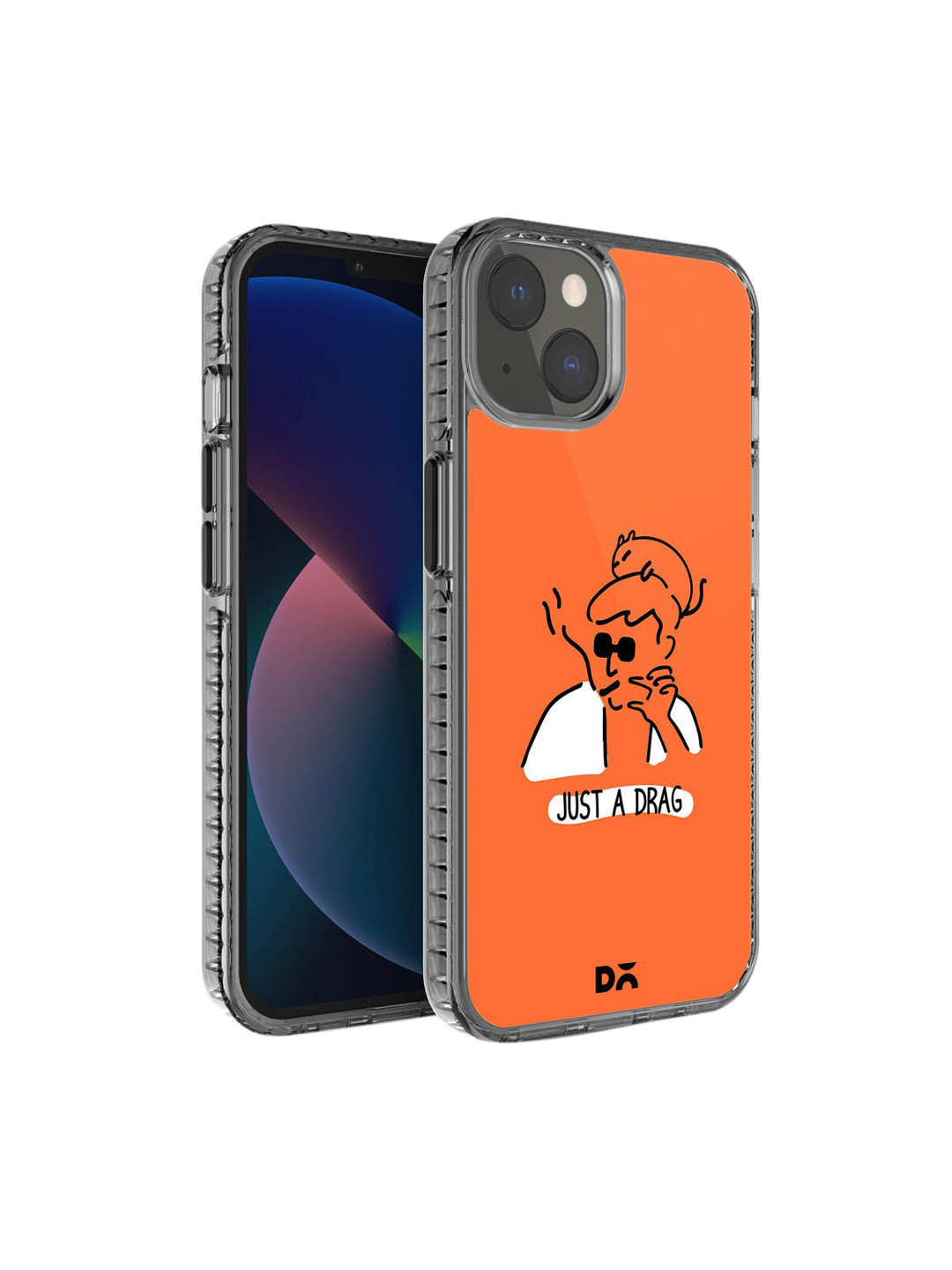DailyObjects Orange & White Just A Drag iPhone 12 Back Case