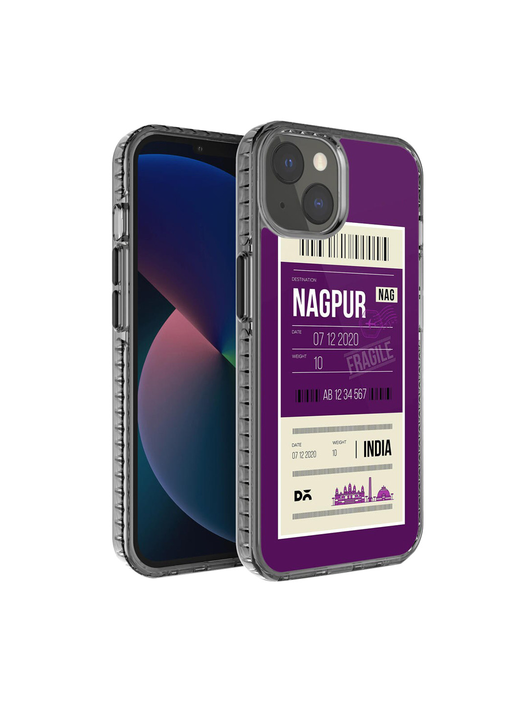 DailyObjects Purple & White Printed Nagpur City Tag iPhone 13 Phone Case