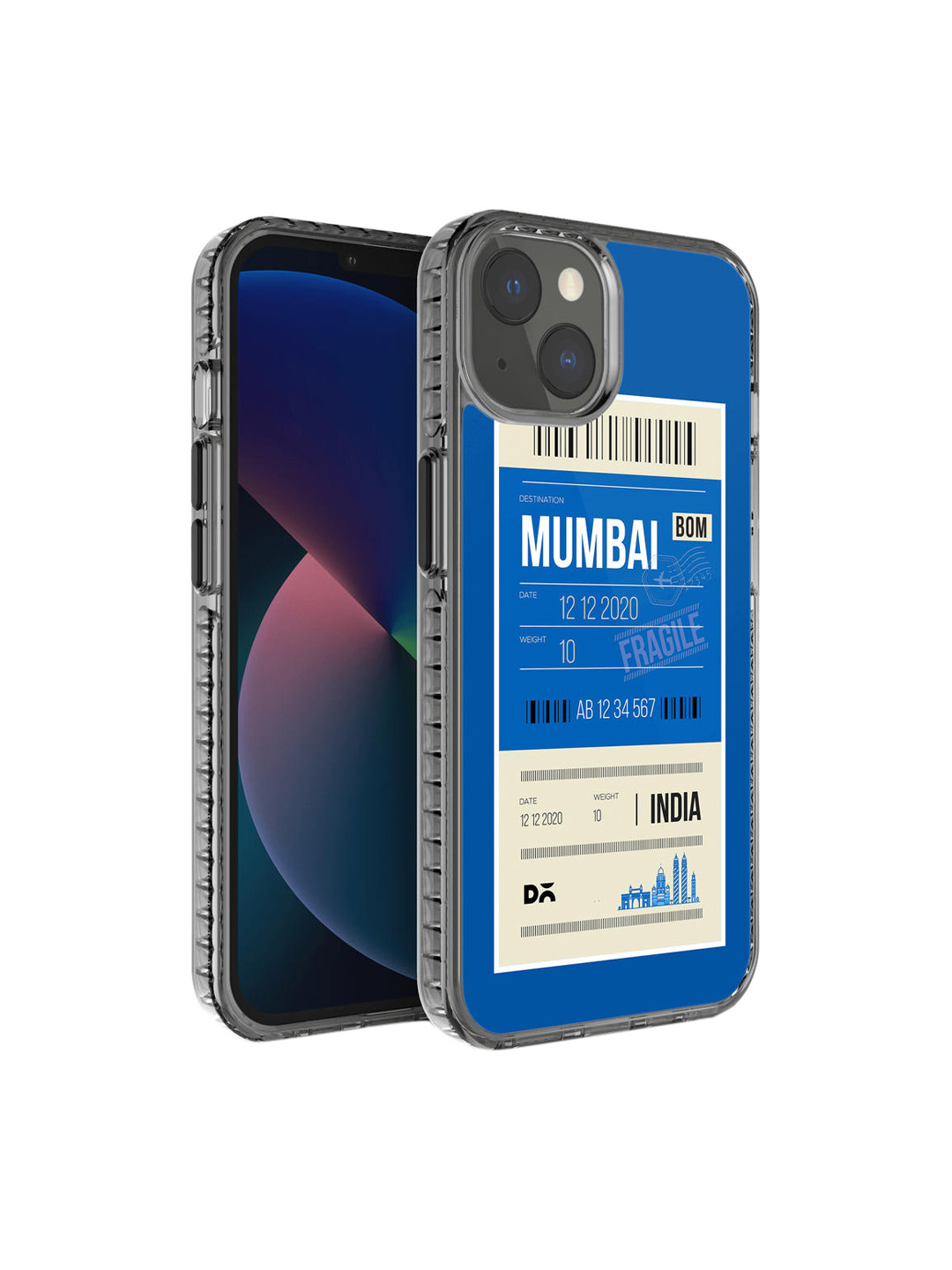 DailyObjects Blue & White Printed Mumbai City Tag iPhone 13 Phone Case