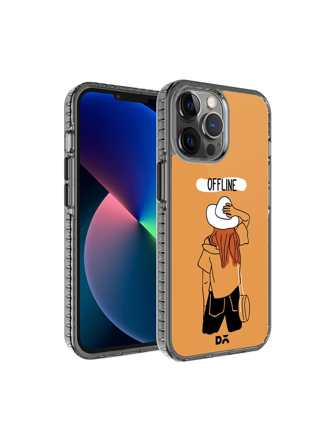 DailyObjects Transparent & Orange Printed Stride 2.0 Case Cover For iPhone 12 Pro Max