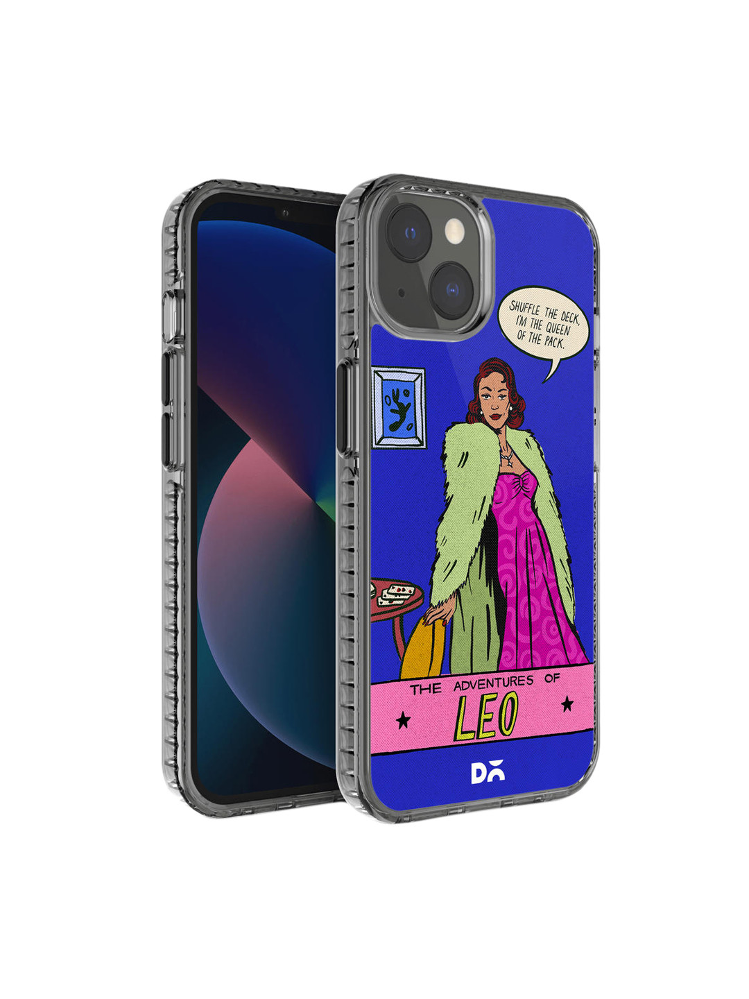 DailyObjects Transparent & Blue Printed iPhone 13 Back Case