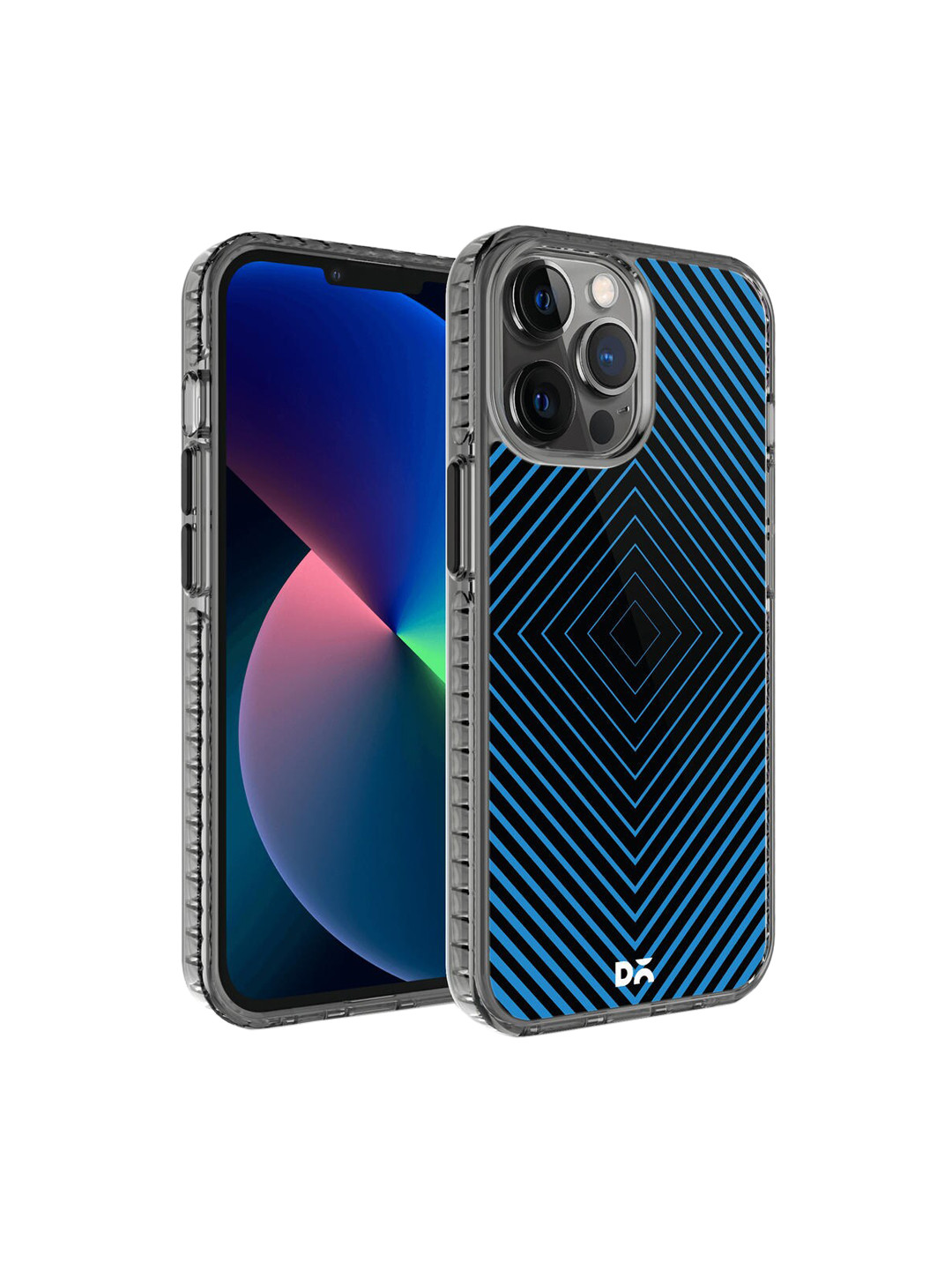DailyObjects Blue & Black Stride Printed iPhone 12 Pro Max Phone Case