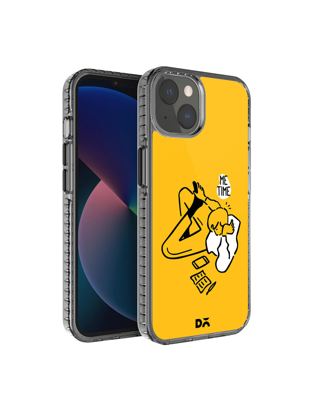 DailyObjects Yellow & Black Stride Printed iPhone 13 Phone Case