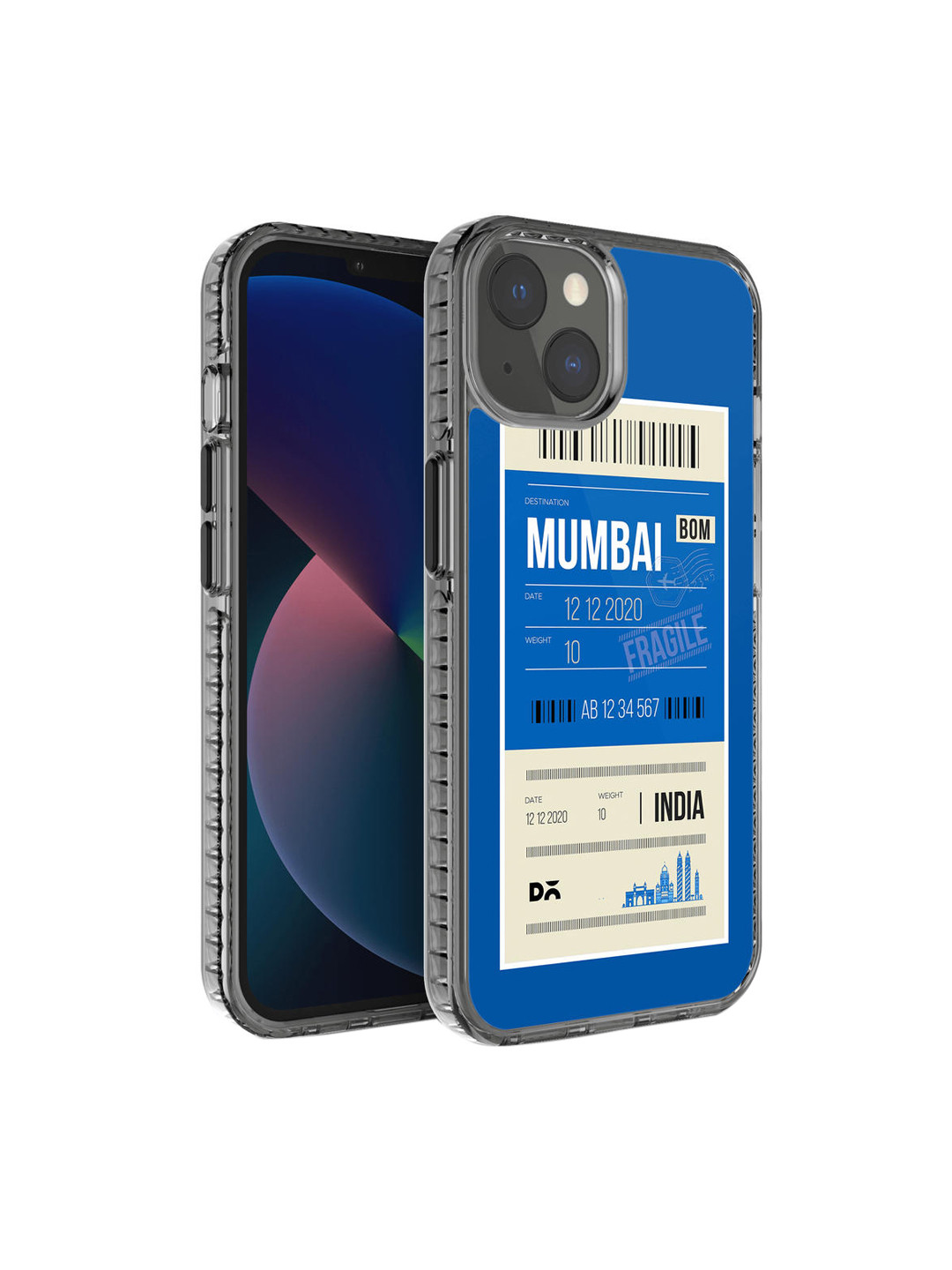 DailyObjects Unisex Blue Printed Mumbai City Tag Stride 2.0 iPhone 13 Mini Phone Case
