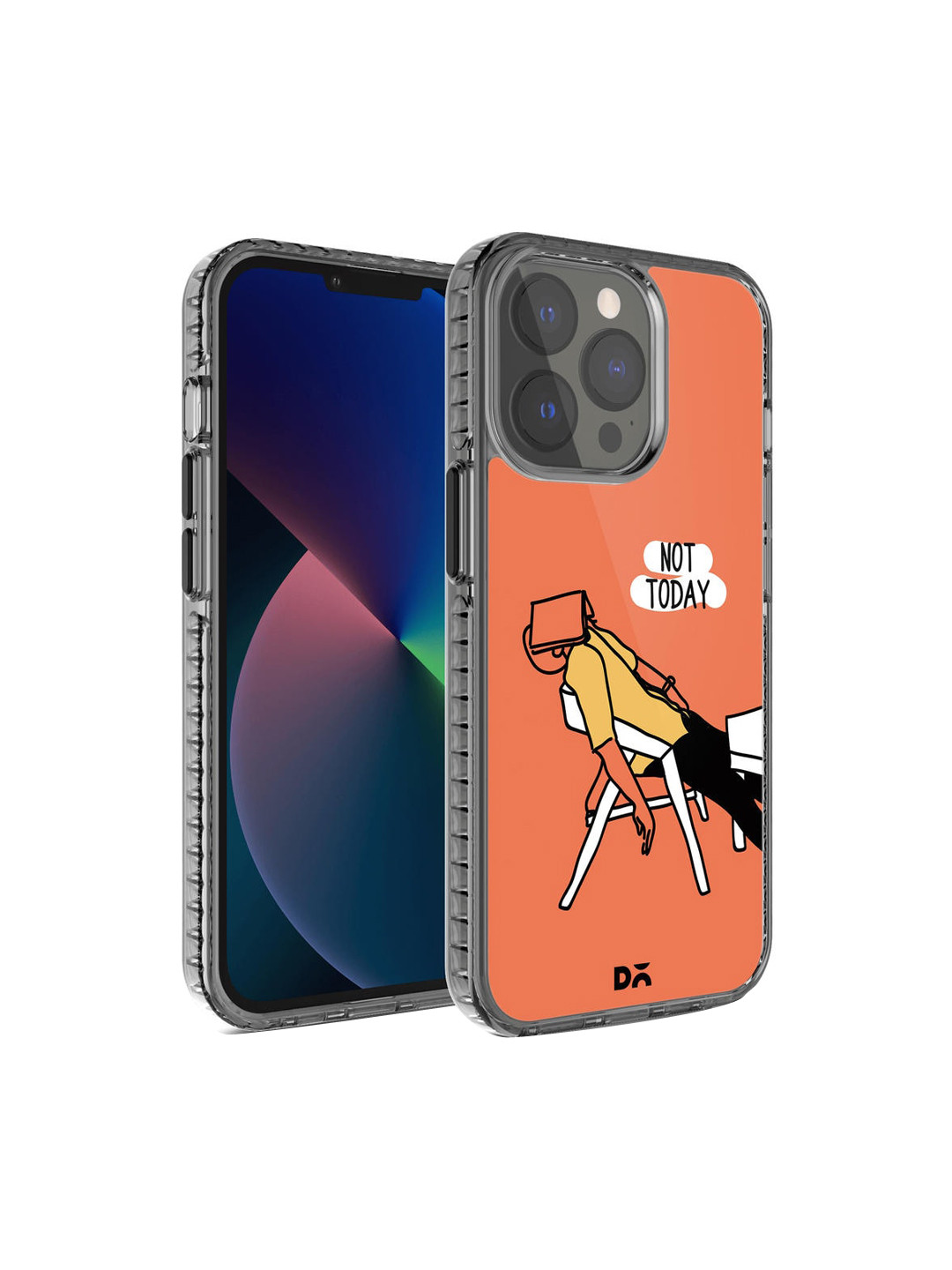 DailyObjects Orange & Yellow Printed Not Today Stride 2.0 iPhone 13 Pro Max Phone Case