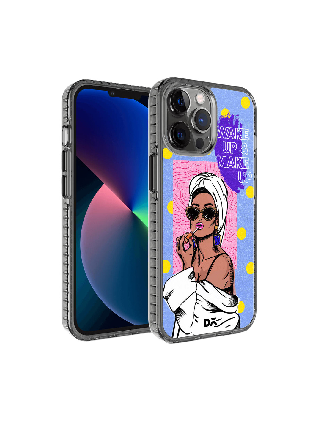 DailyObjects Blue & Pink MakeUp Ritual iPhone 12 Pro Max Back Case Cover