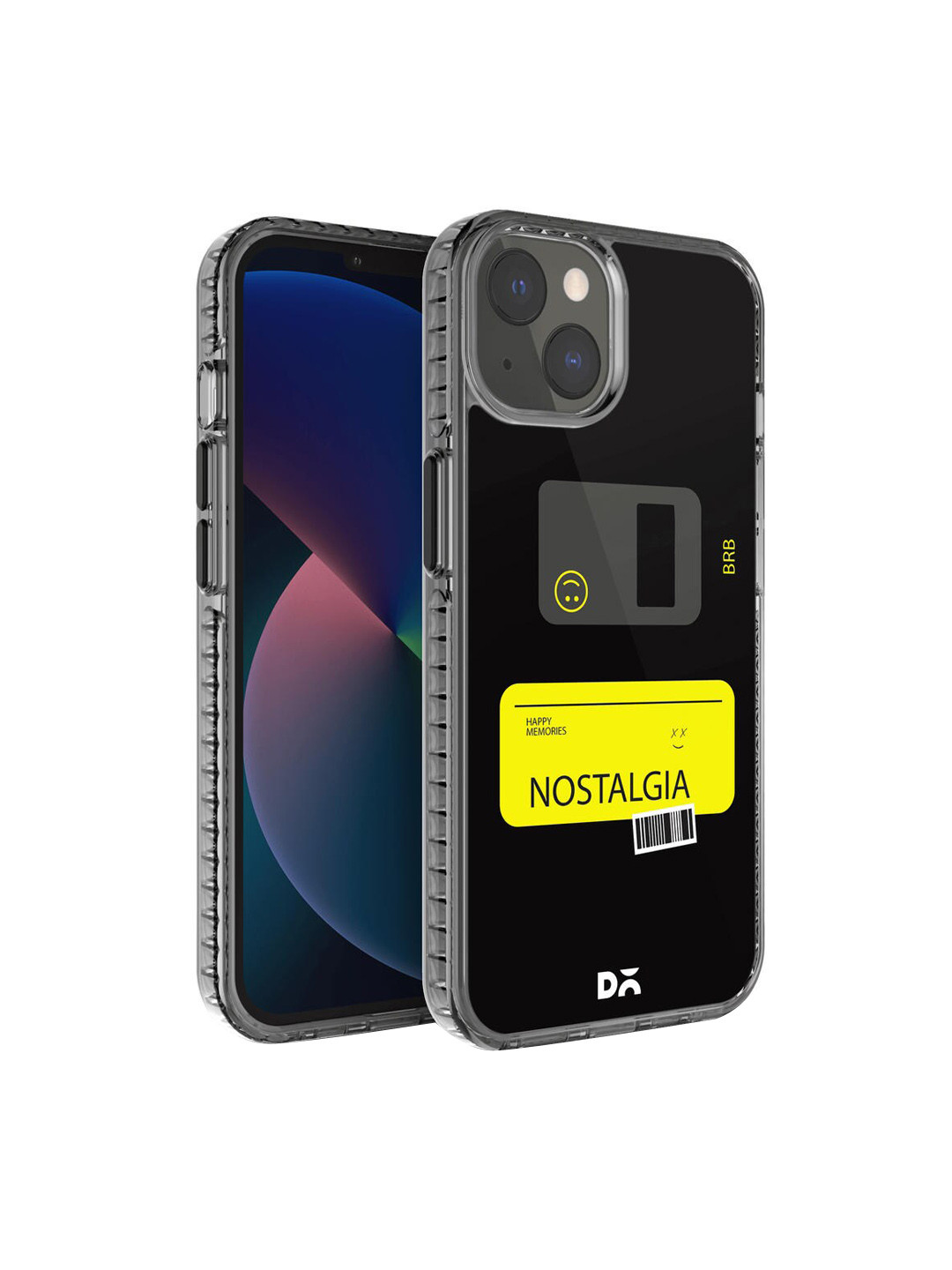 DailyObjects Unisex Black & Yellow Printed Nostalgia BRB Stride 2.0 iPhone X Phone Case