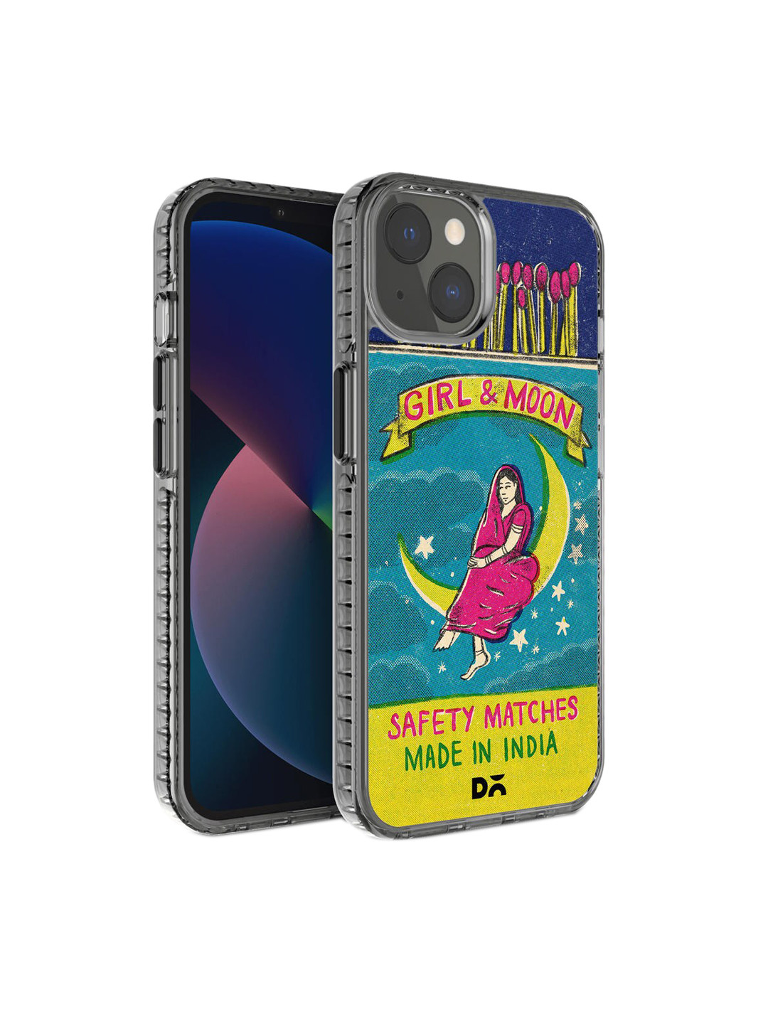 DailyObjects Blue & Yelow Moon Girl Matchbox Stride 2.0  iPhone 13 Phone Case