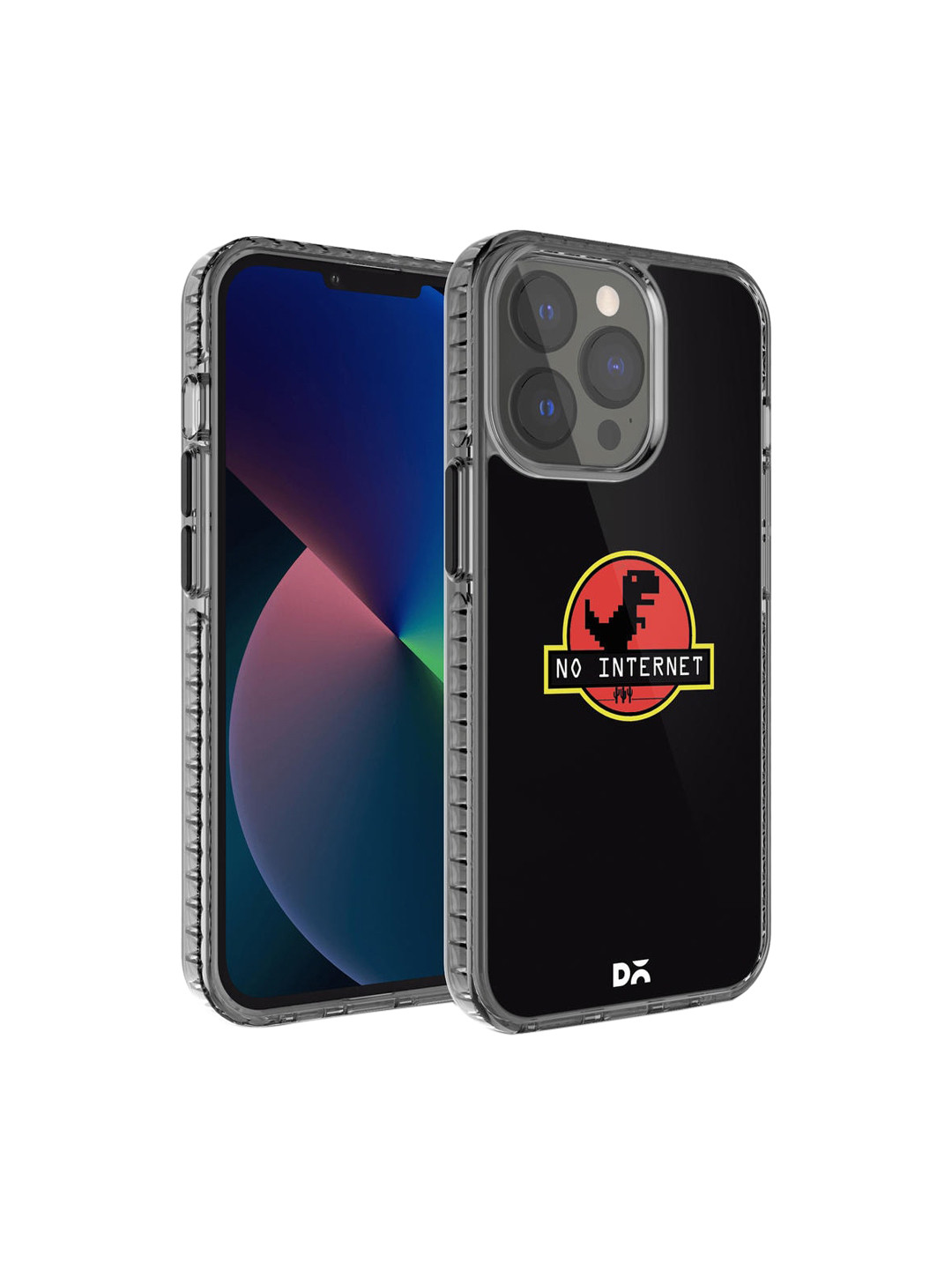 DailyObjects Black & Red Printed No Internet Stride 2.0 iPhone 13 Pro Phone Case