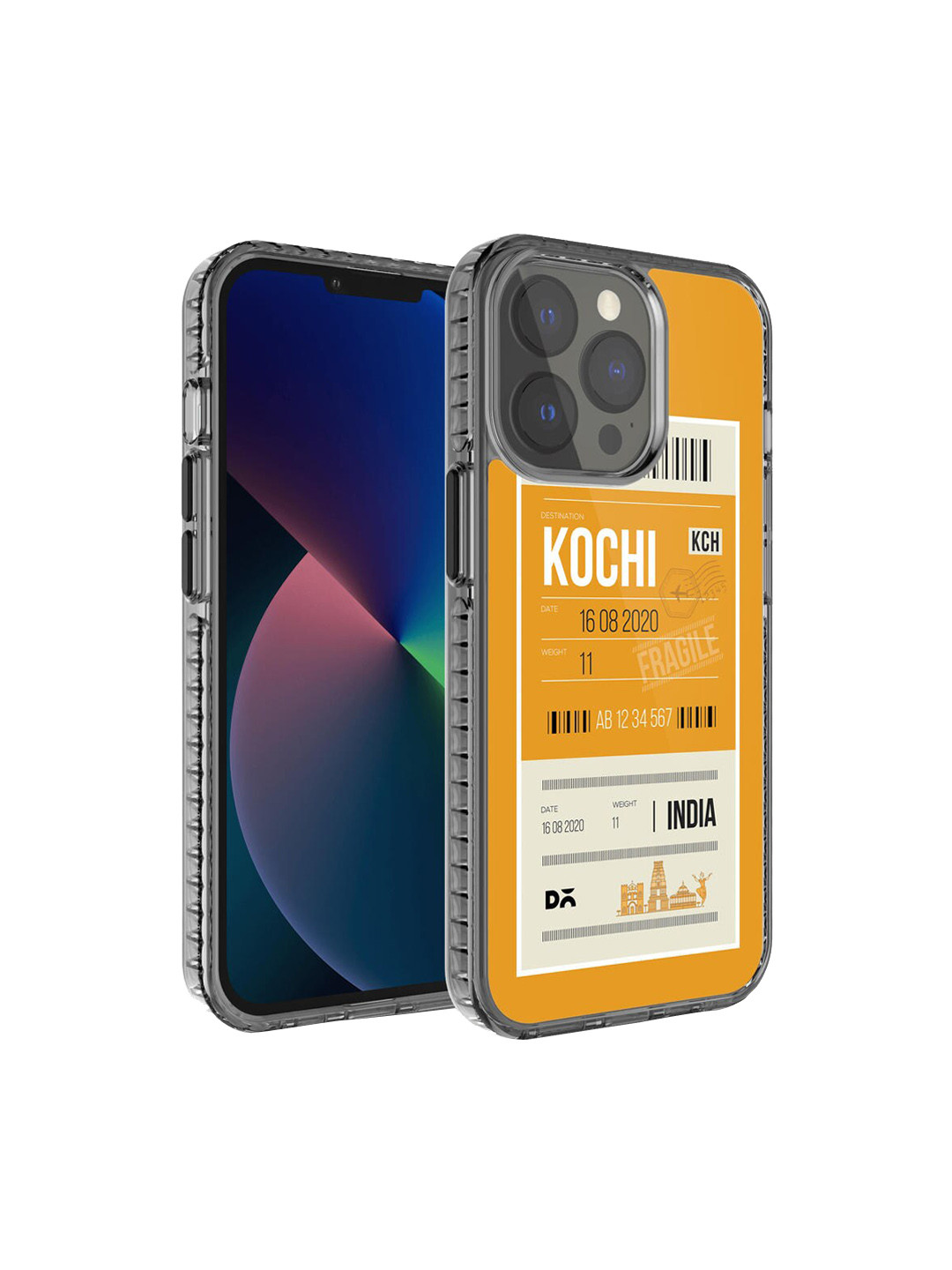 DailyObjects Mustard & White Stride Printed iPhone 13 Pro Phone Case